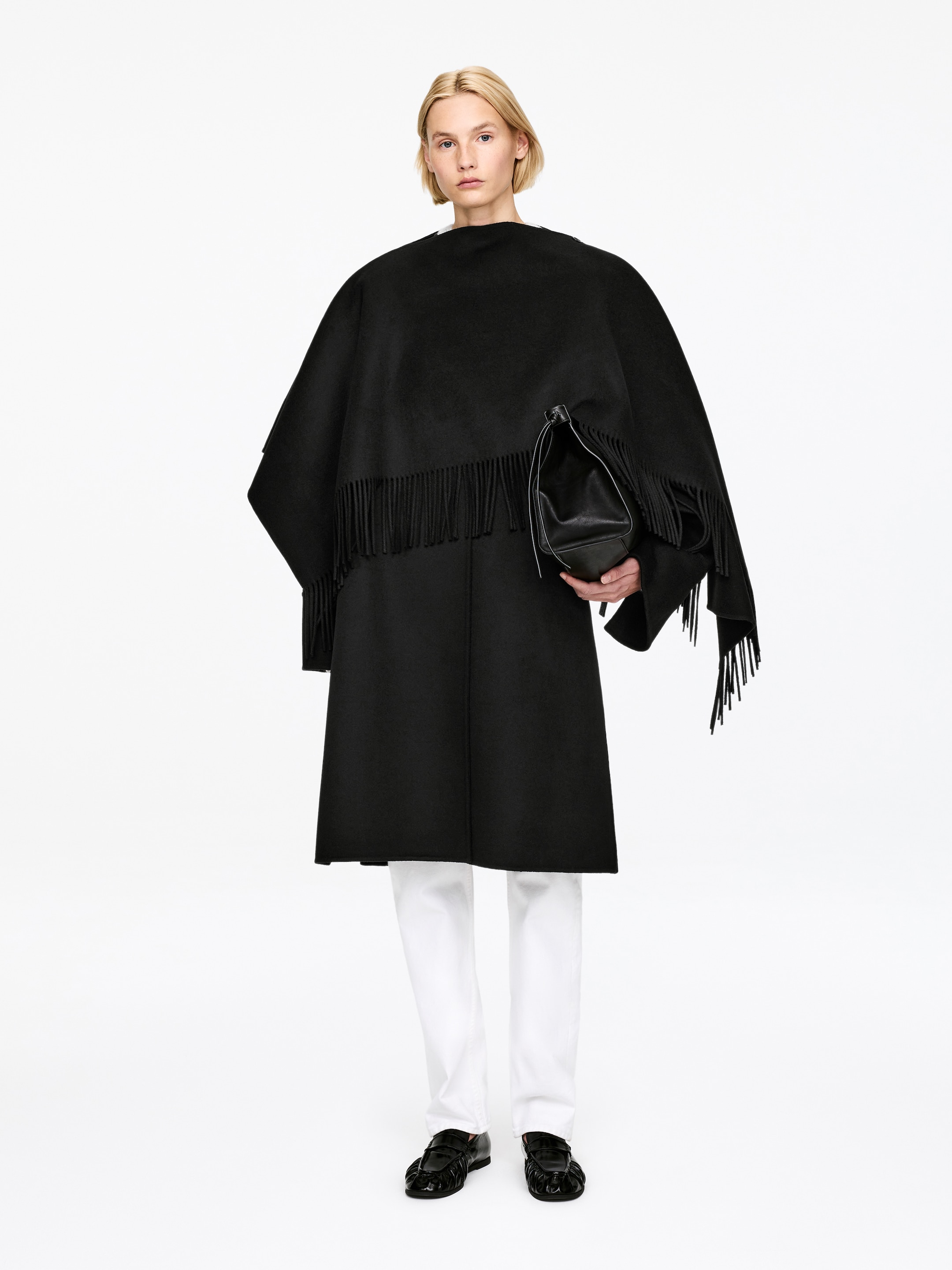 Größeres Bild ansehen: Doubleface-Mantel aus Wollmischung - Schwarz - Ladies | H&M DE 1