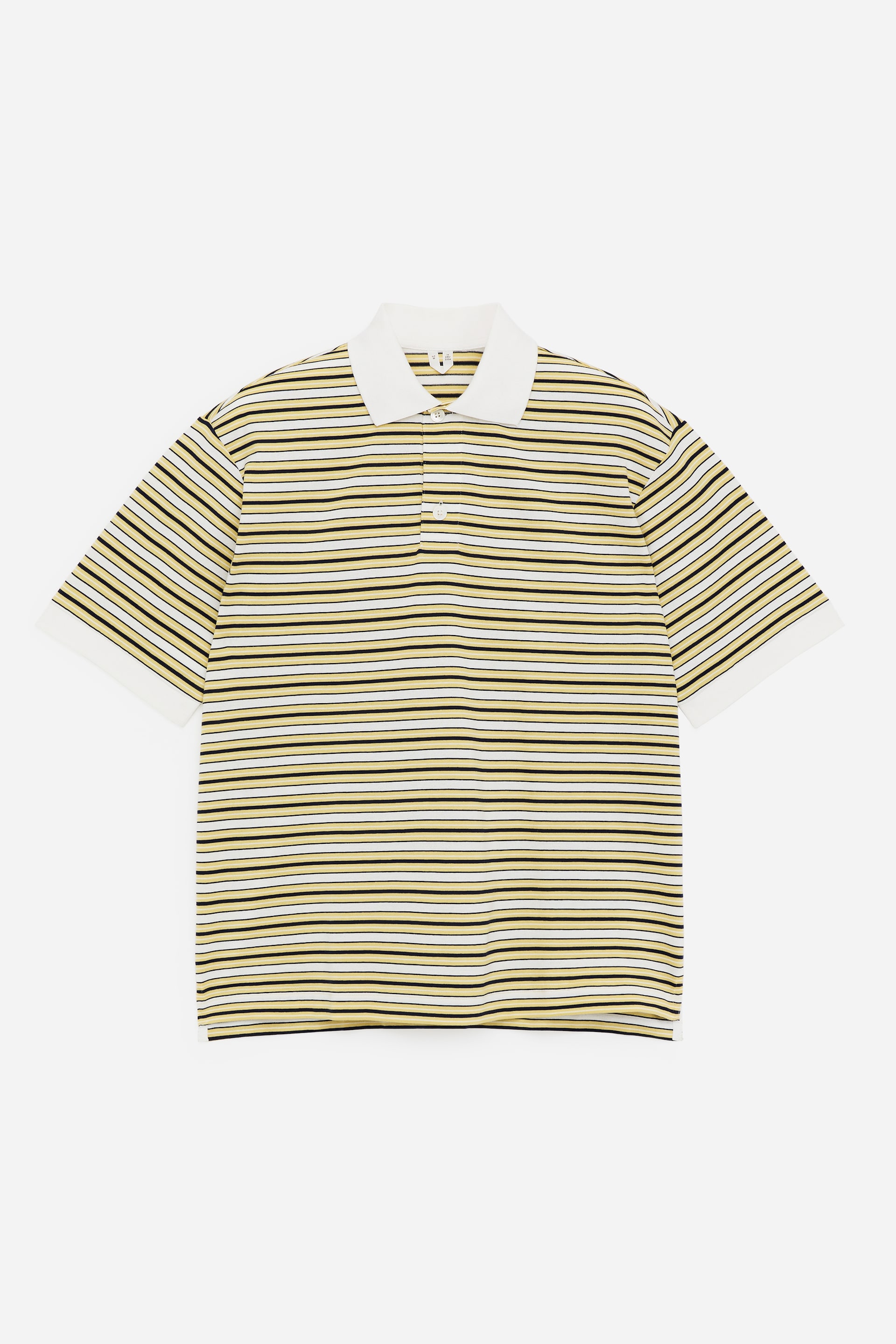 Se større billede: Kortærmet poloshirt - Gul/stribet - HERRE | H&M DK 1