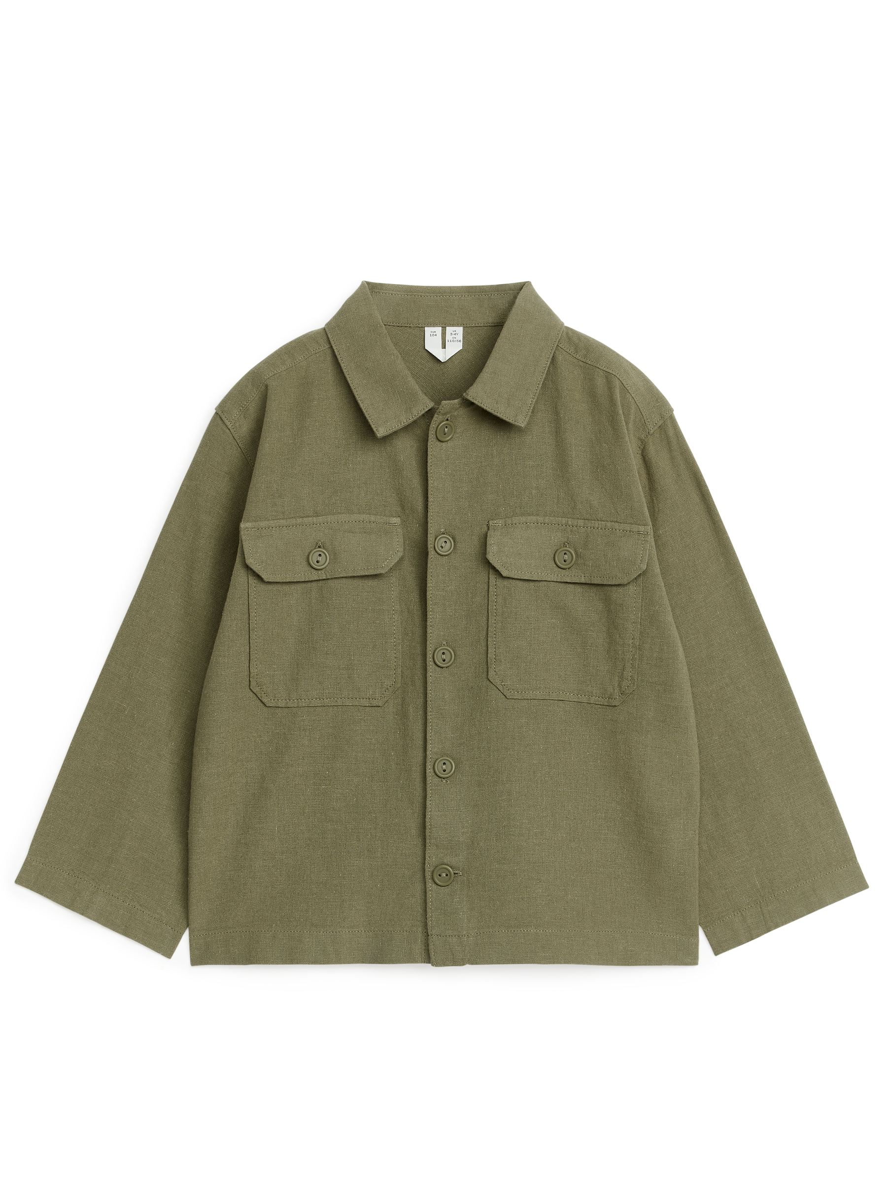 Lockeres Overshirt aus Baumwoll-Leinen-Mischung - Khaki - Relaxed Fit - Kinder - StillMedia/DescriptiveStillLife - 3