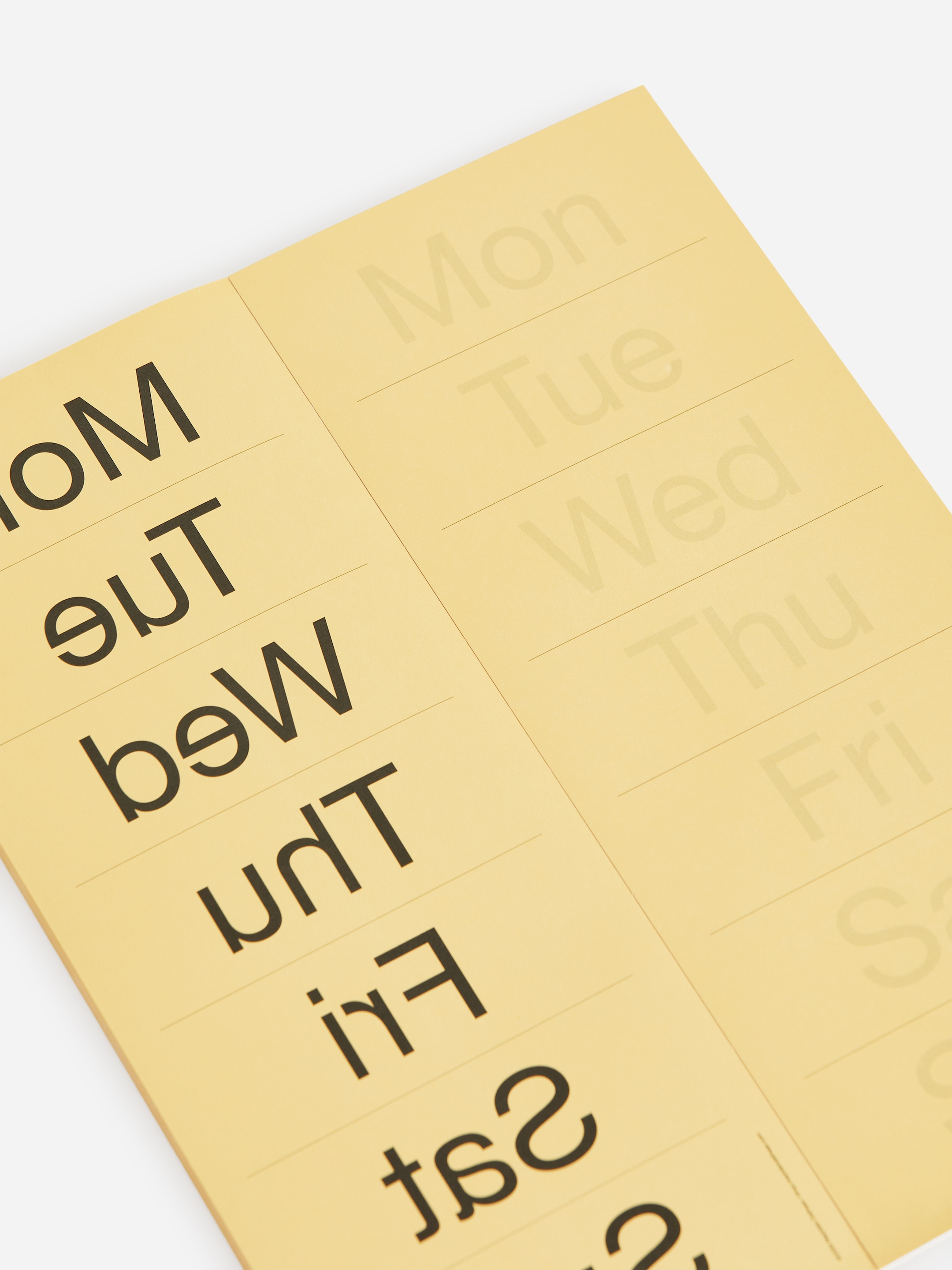 Marjolein Delhaas Weekly Planner - Light Yellow - homeware - StillMedia/DescriptiveDetail - 2