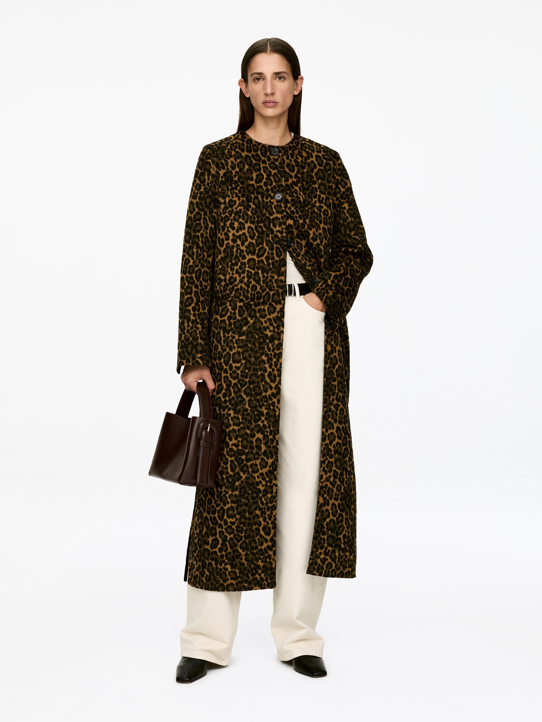 Leder-Umhängetasche - Dunkelbraun - Damen - StillMedia/Lookbook - 16