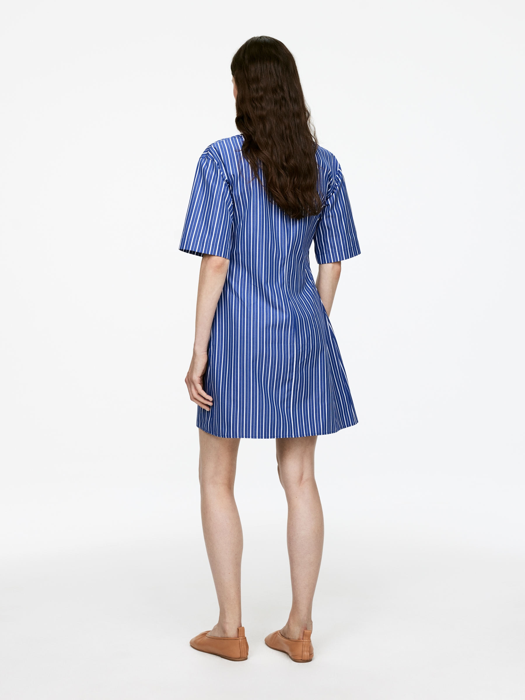 Wrap Shirt Dress - Blue/White - Regular fit - Women - StillMedia/Lookbook - 3