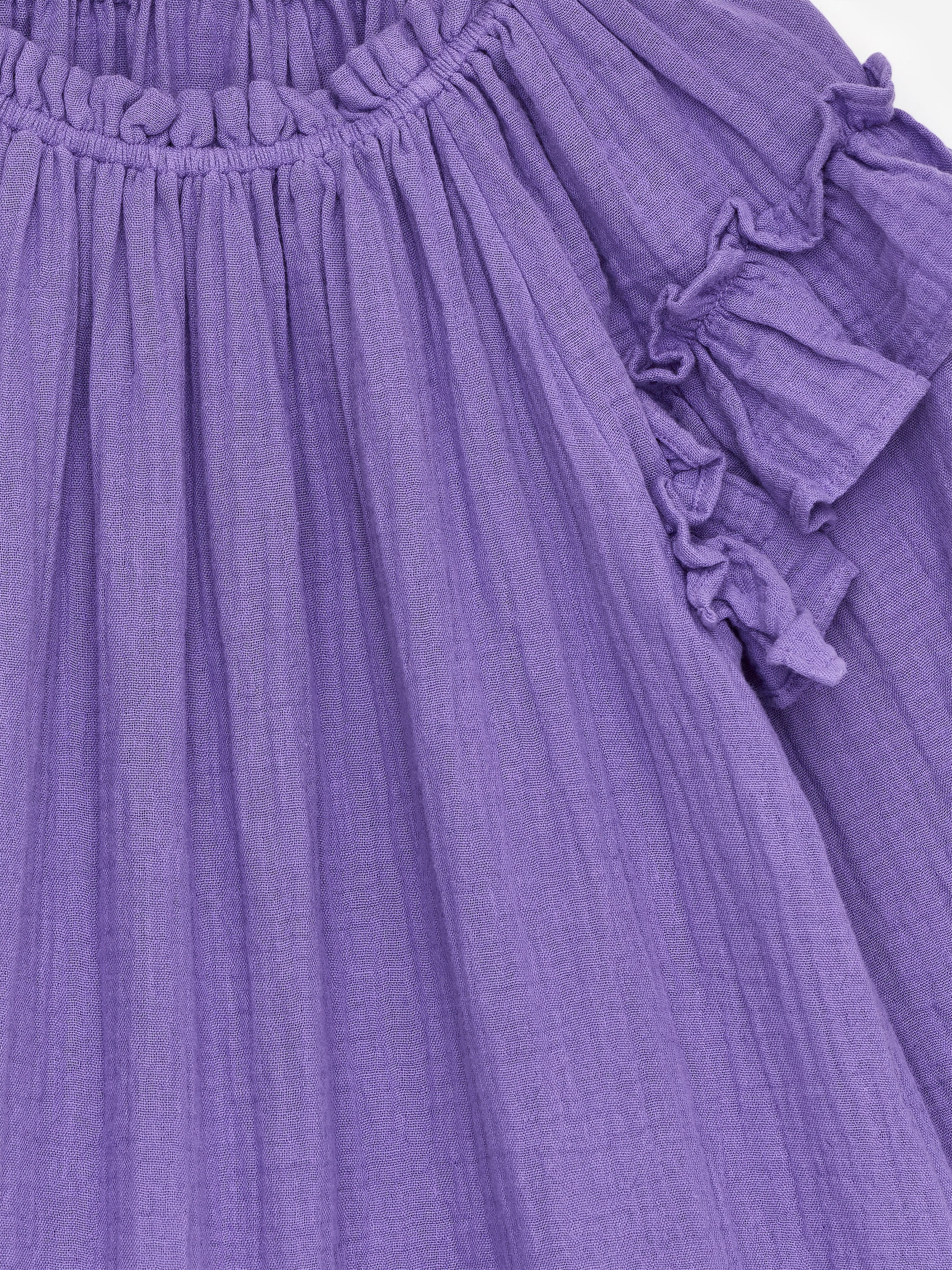 Cotton Muslin Dress - Purple - Relaxed fit - Children - StillMedia/DescriptiveDetail - 3