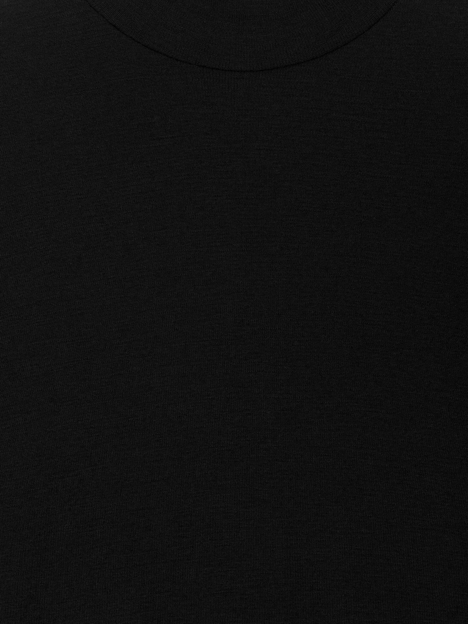 Roll-Neck Wool Top - Czarny/Ciemnoniebieski - 4
