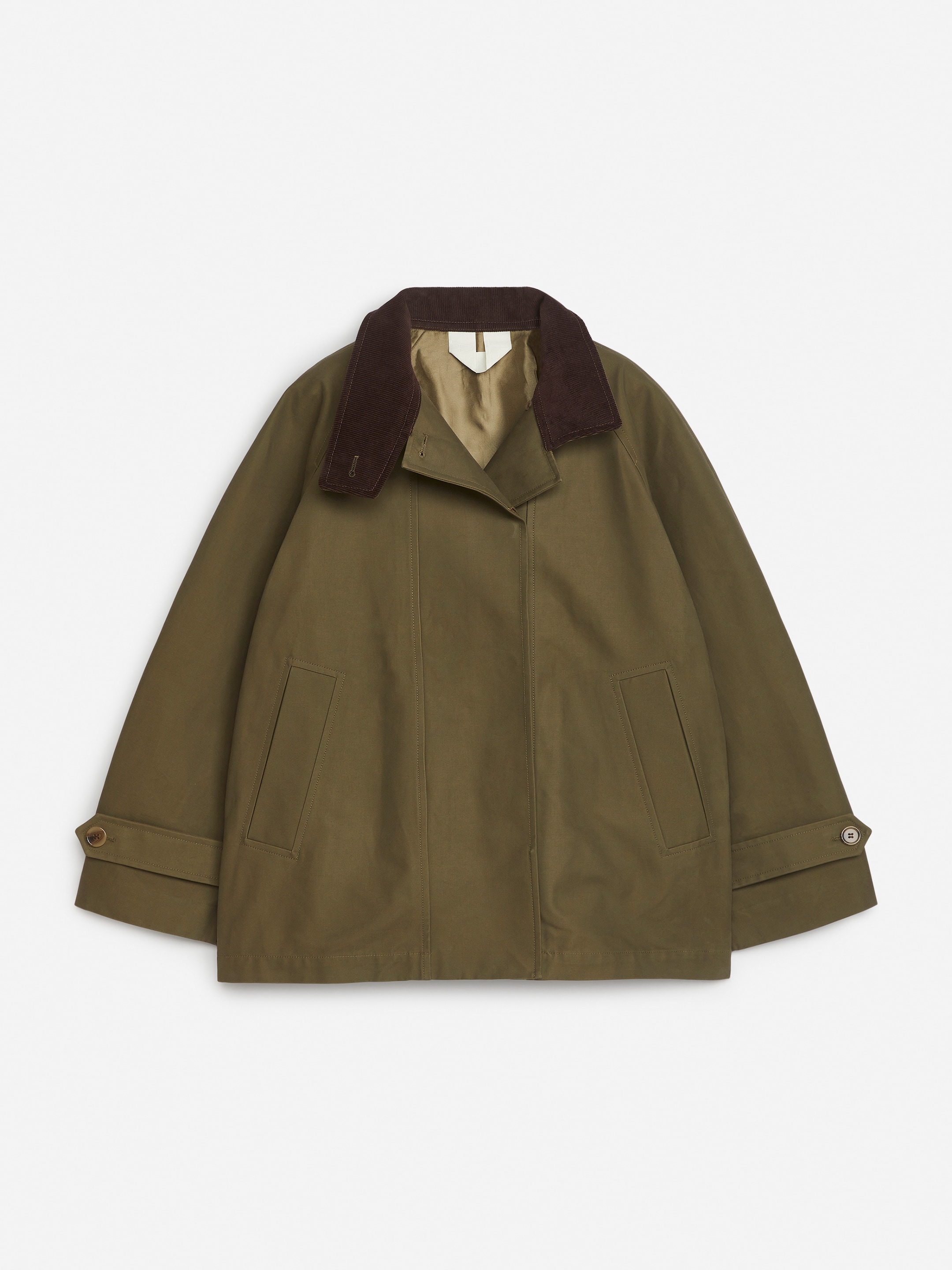 Zobacz większy obraz: Krótki trencz - Zielony khaki - ONA | H&M PL 1