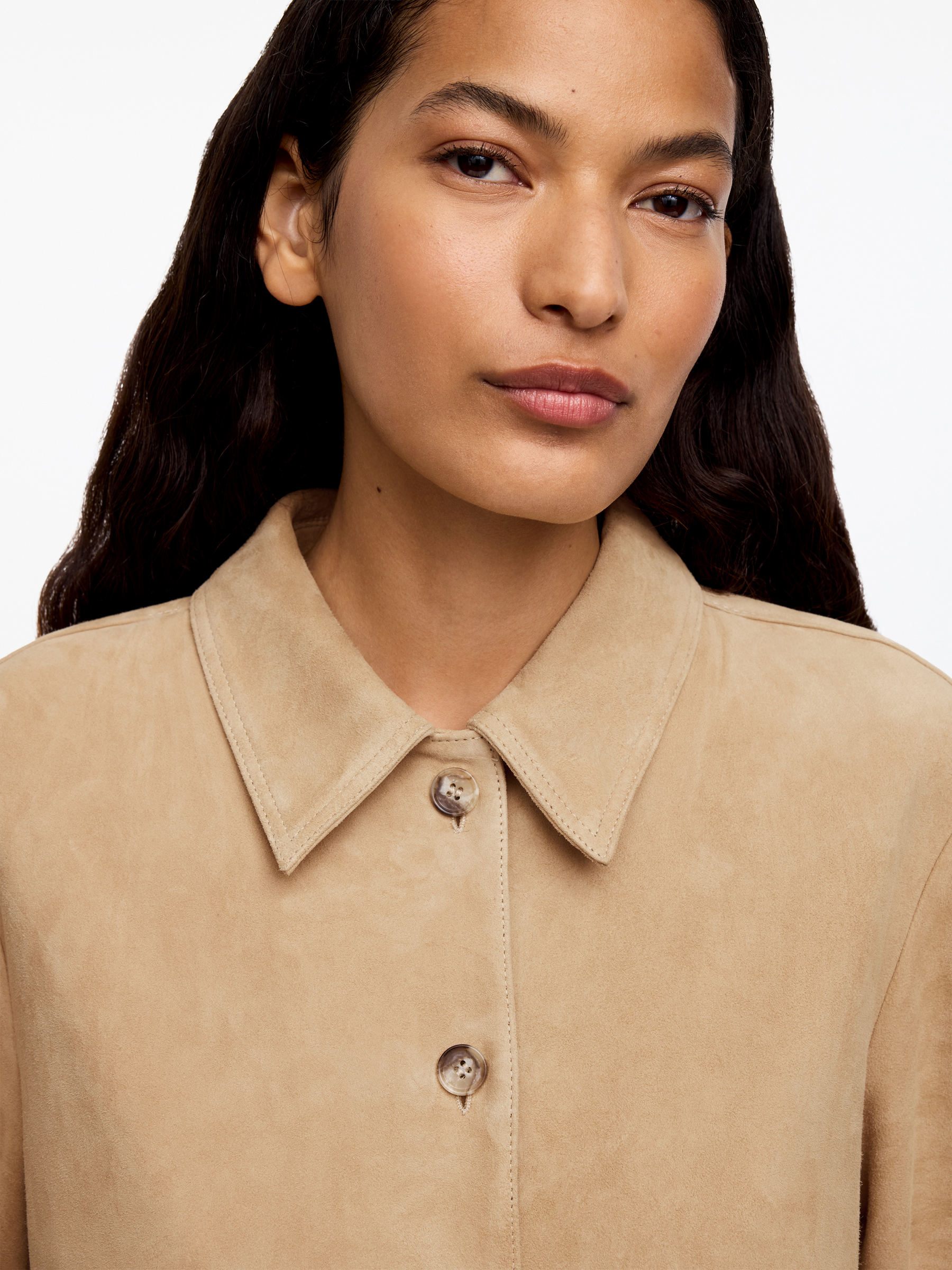 Suede Shirt - Beige - Regular fit - Women - StillMedia/Lookbook - 5