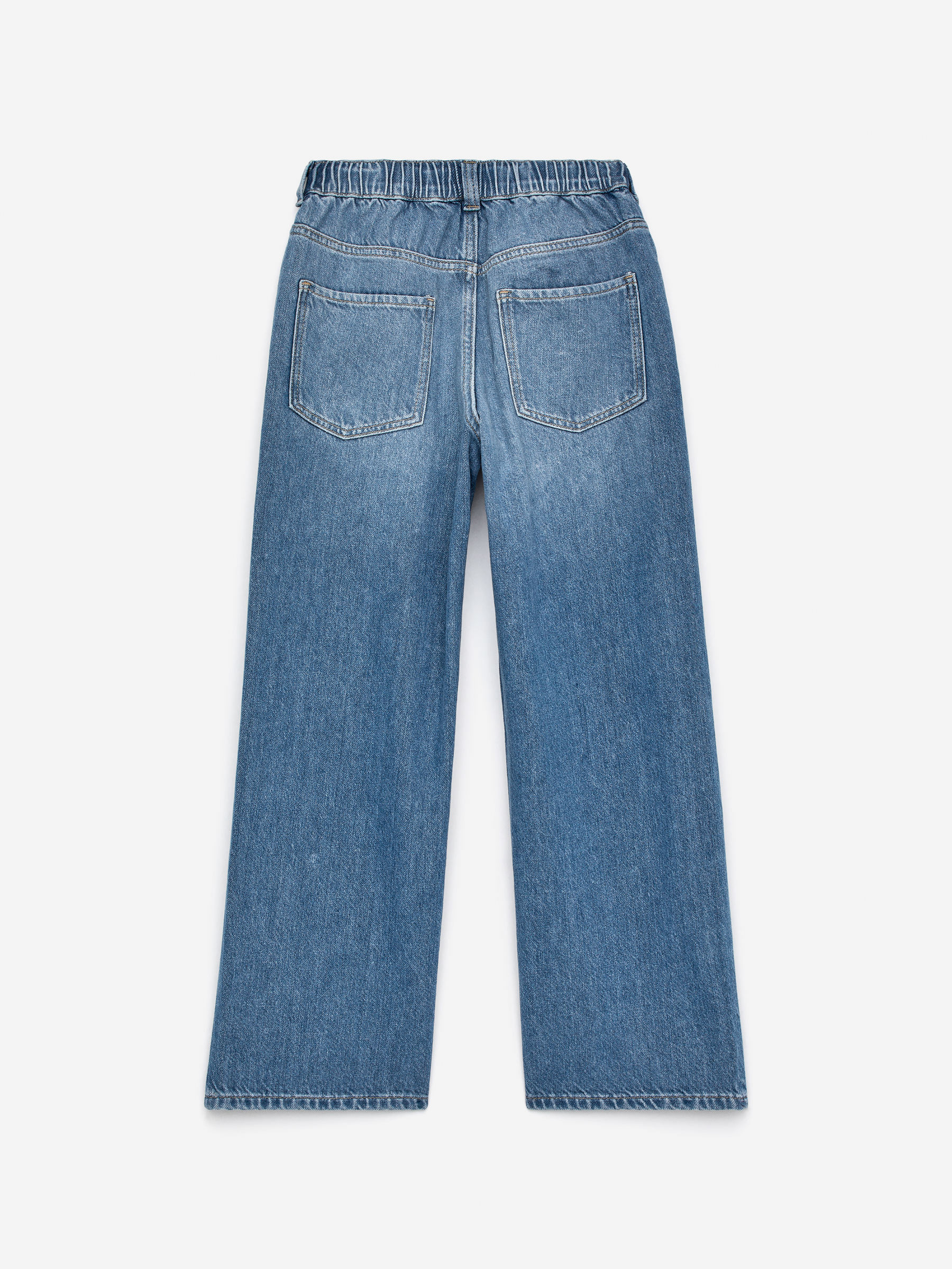 Pull-On Denim Trousers - Light Blue - Loose fit - Children - StillMedia/DescriptiveStillLife - 2