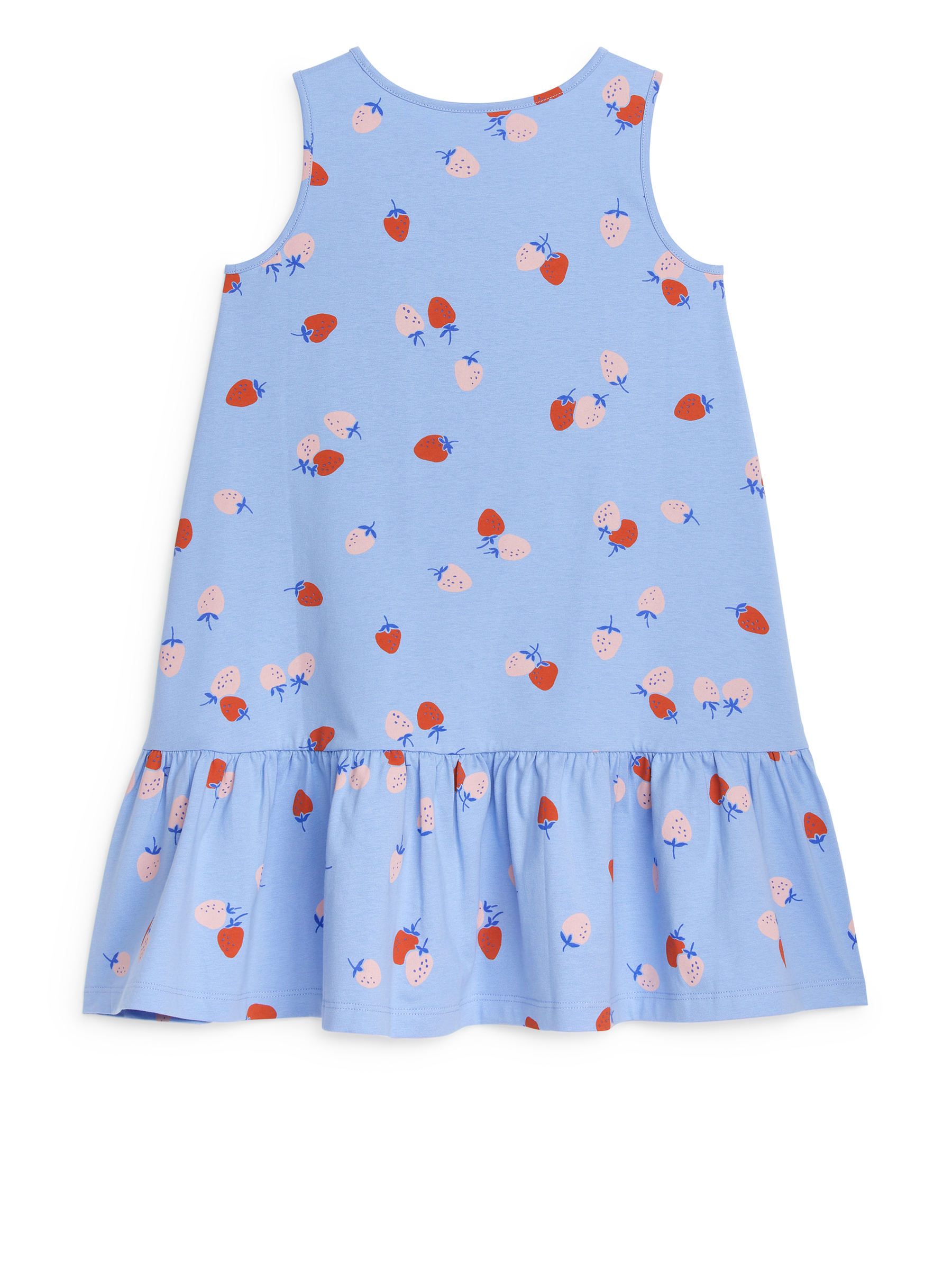 Jerseykleid mit Rüschen - Hellblau/Erdbeere - Regular Fit - Kinder - StillMedia/DescriptiveStillLife - 1