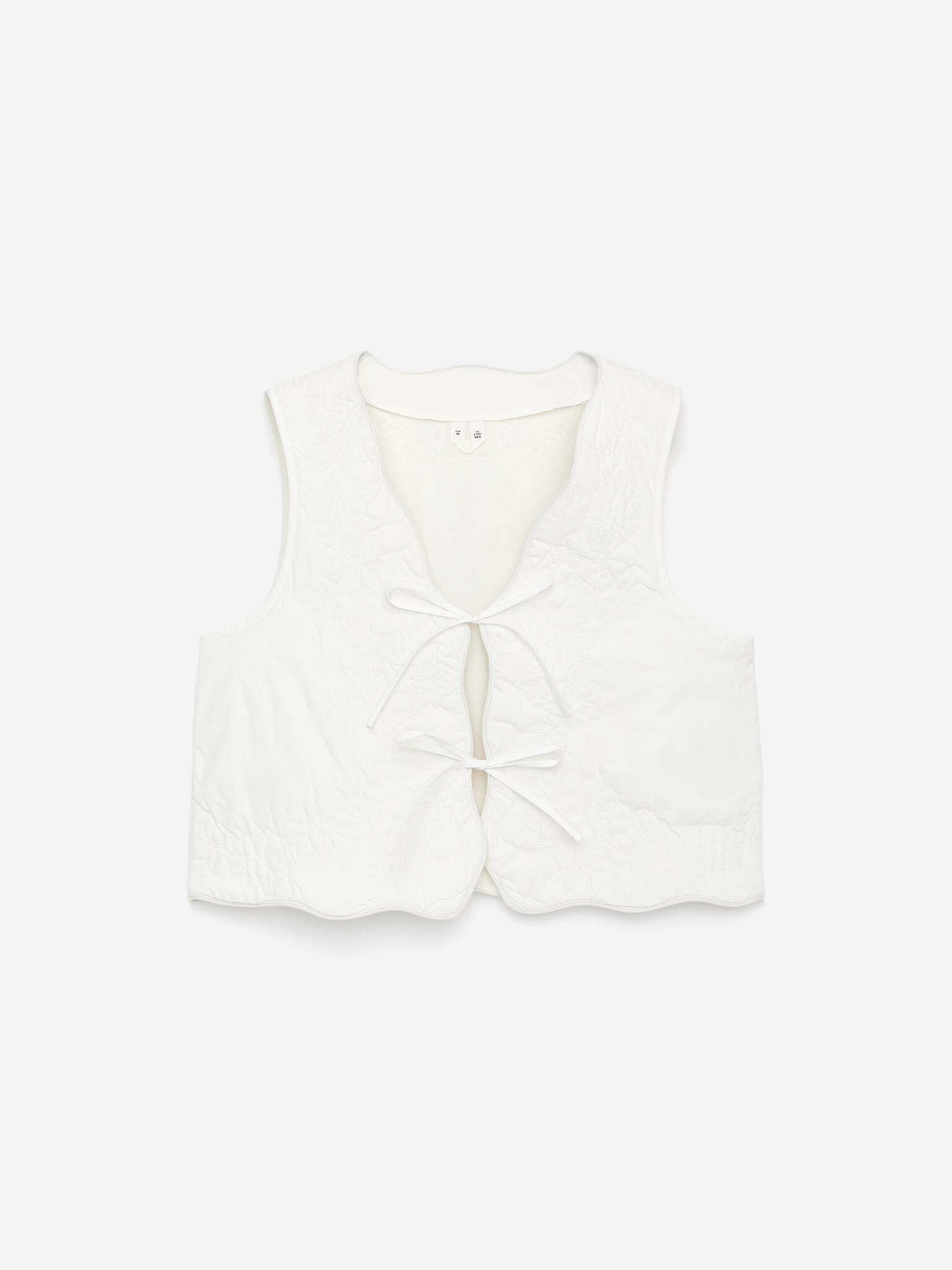 Embroidered Vest - White - 2