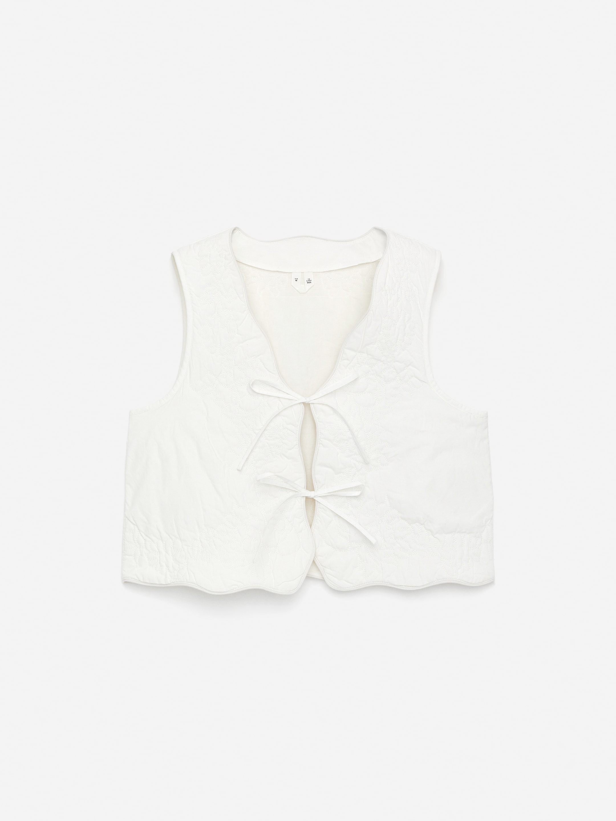 Embroidered Vest-#F4F3E9-15944