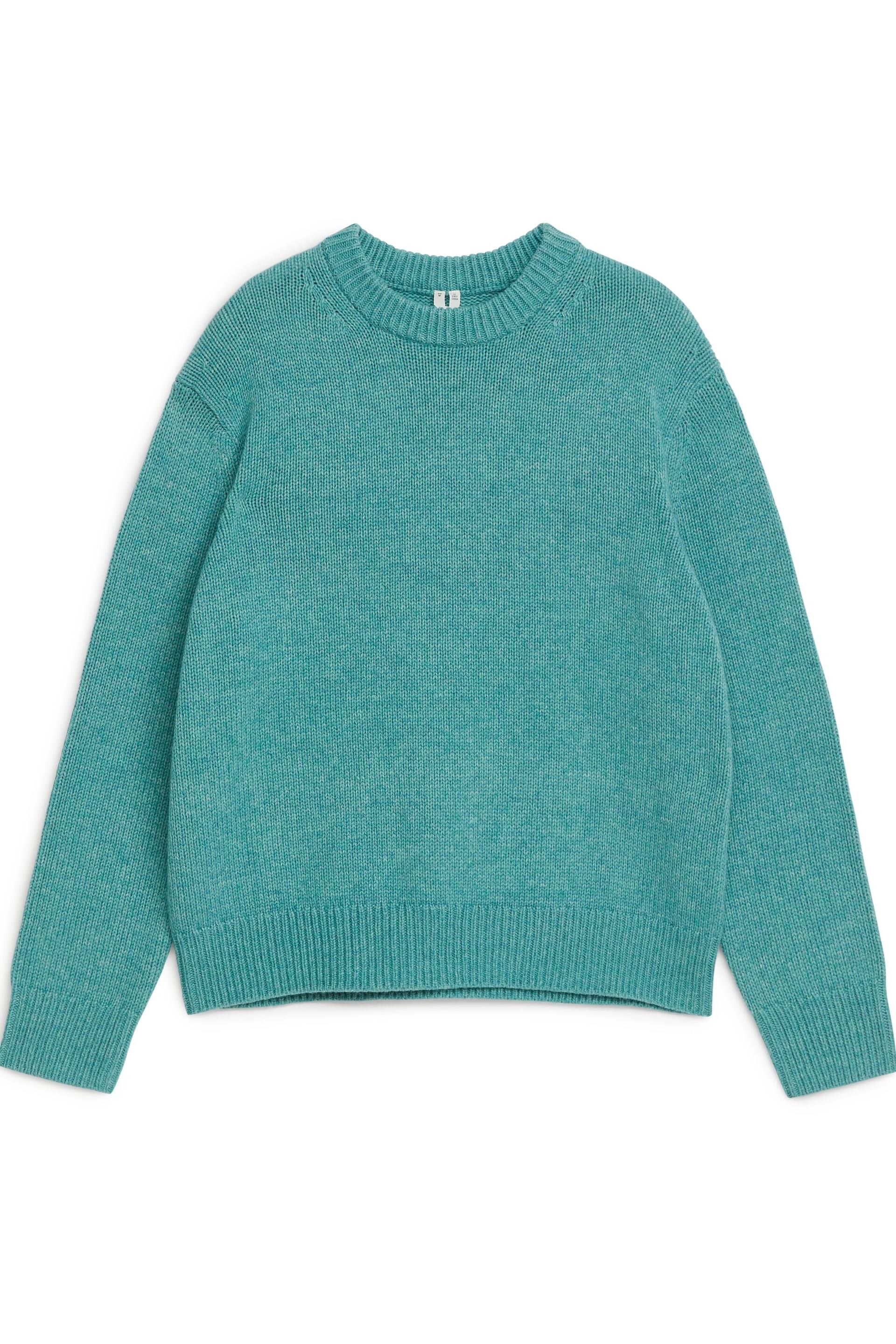 Grösseres Bild ansehen: Strickpullover aus schwerer Wollmischung - Türkis - HERREN | H&M CH 1