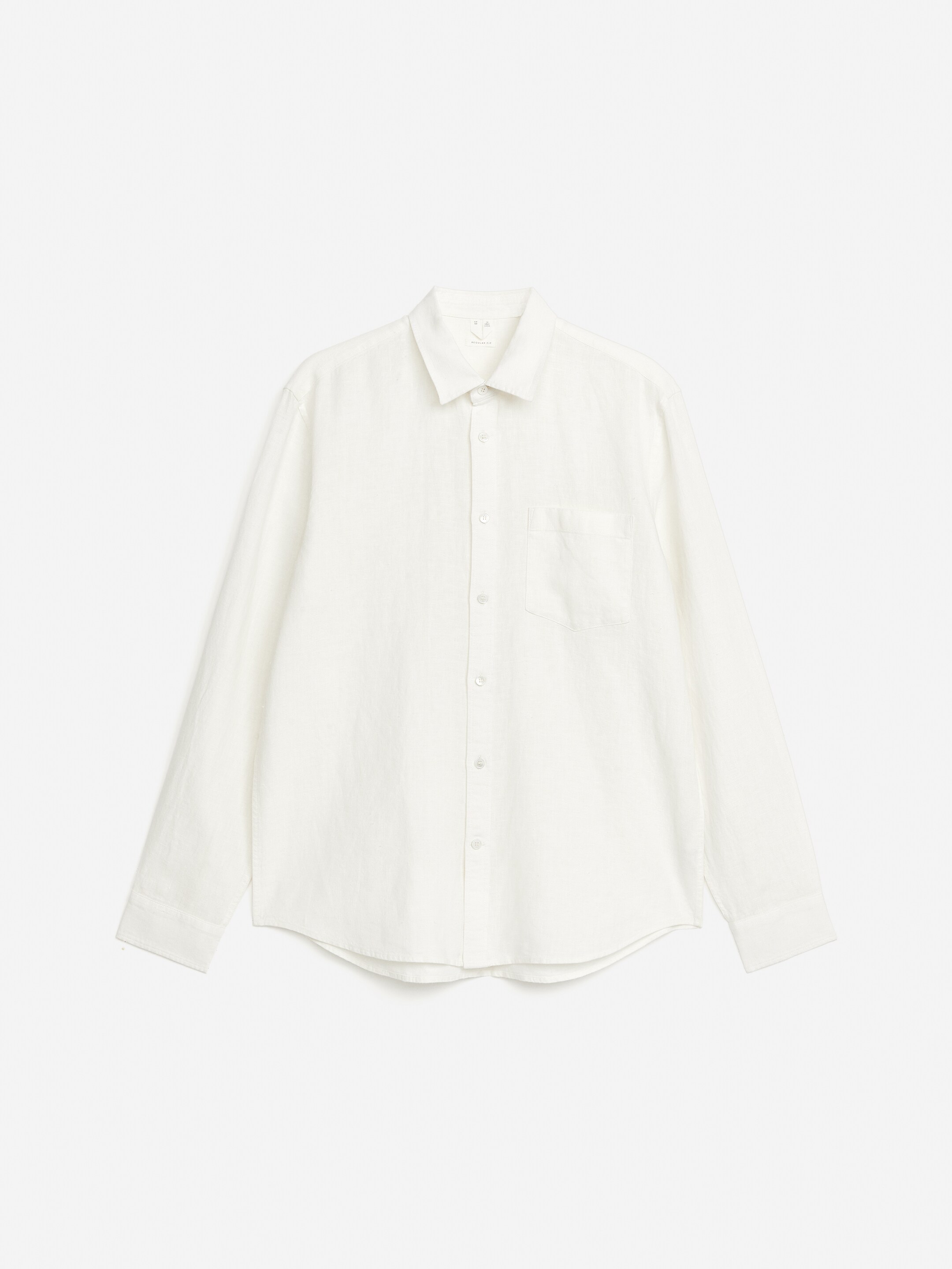 Visa större bild: Skjorta i linne - Off-white - HERR | H&M SE 2