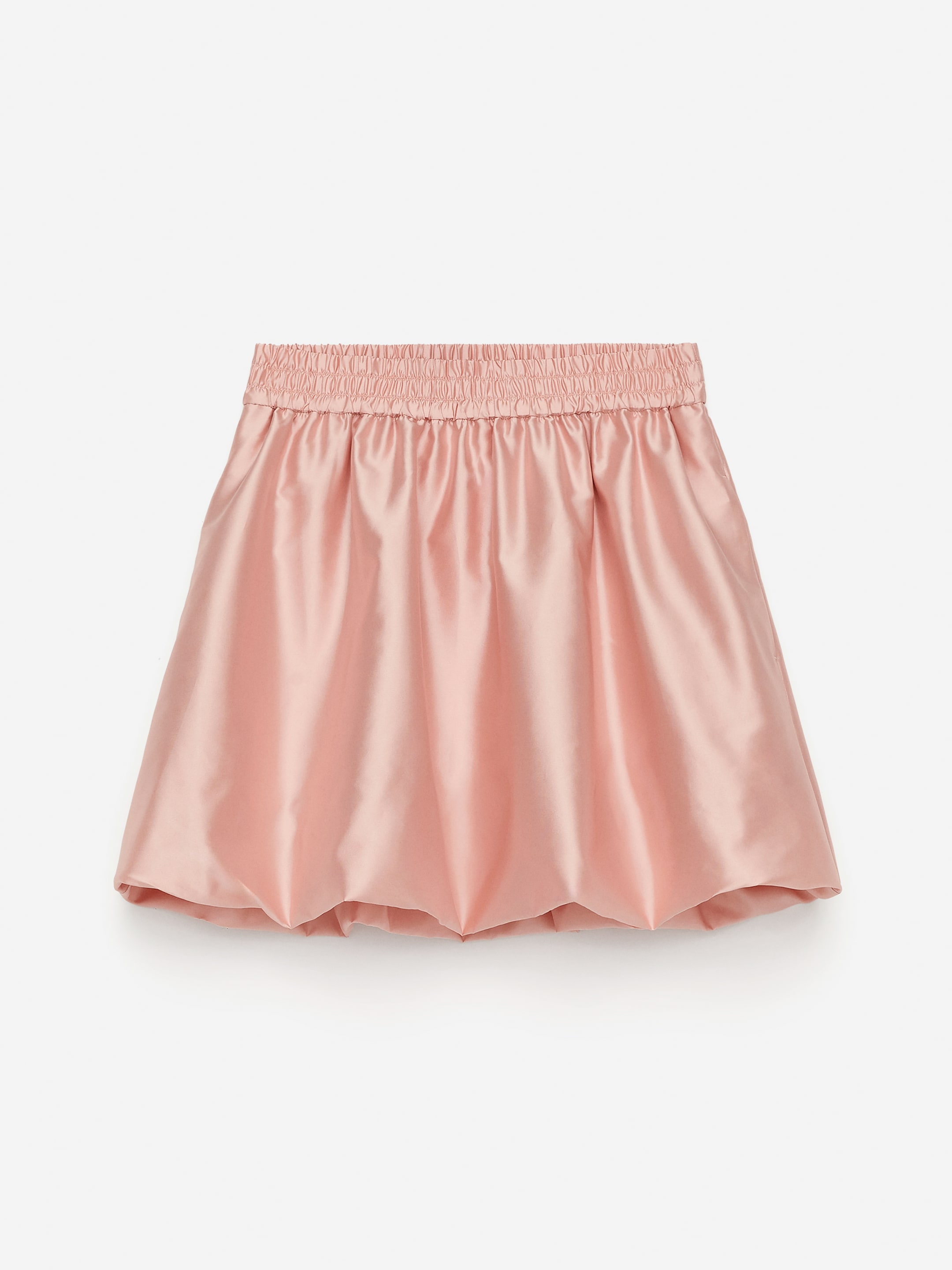 Balloon-Hem Skirt-#E8C4C6-15075