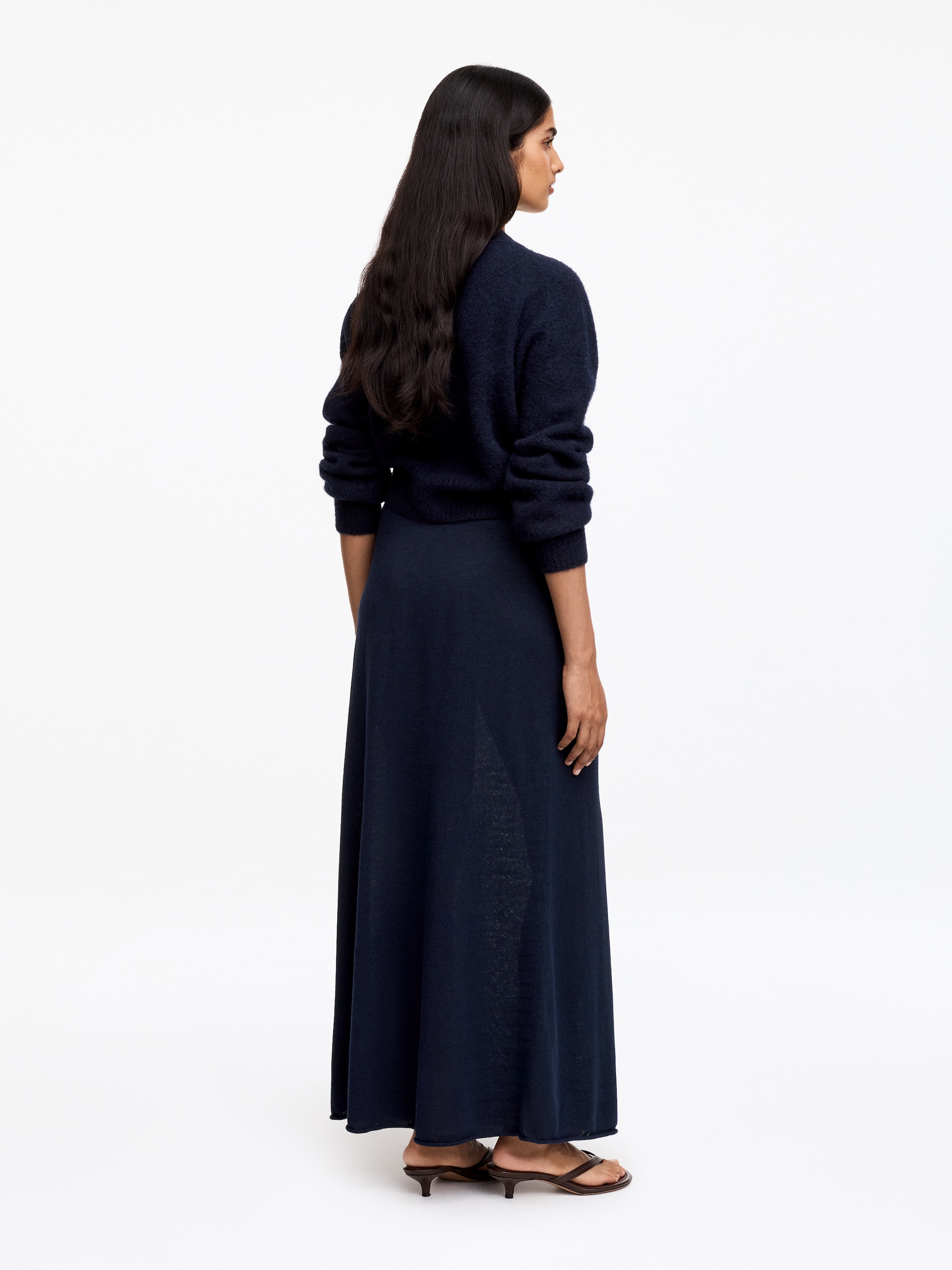 Knitted skirt - Navy - Regular fit - Women - StillMedia/Lookbook - 3