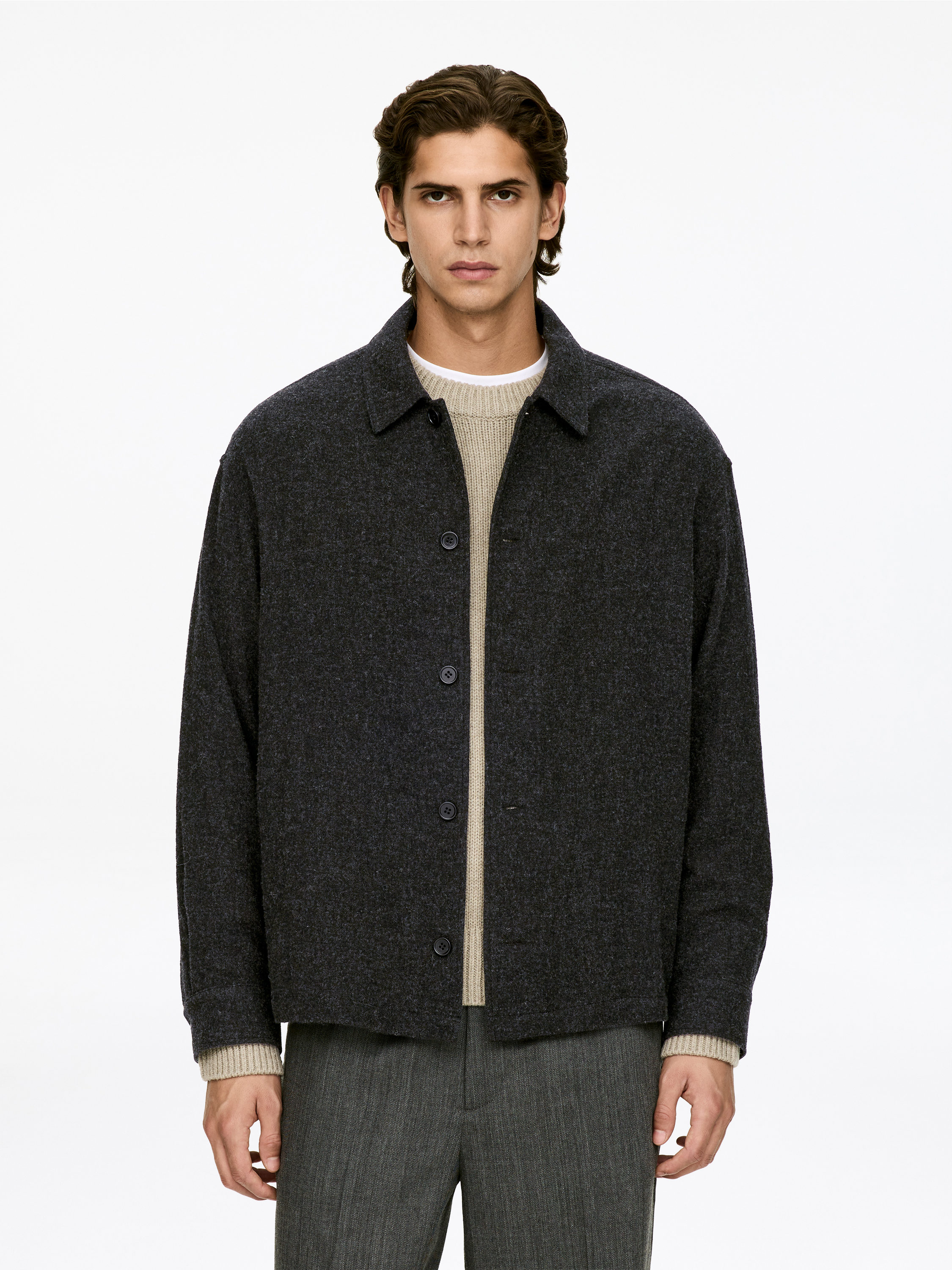 Relaxed Overshirt - Dark Grey - Relaxed fit - Men - StillMedia/Lookbook - 9