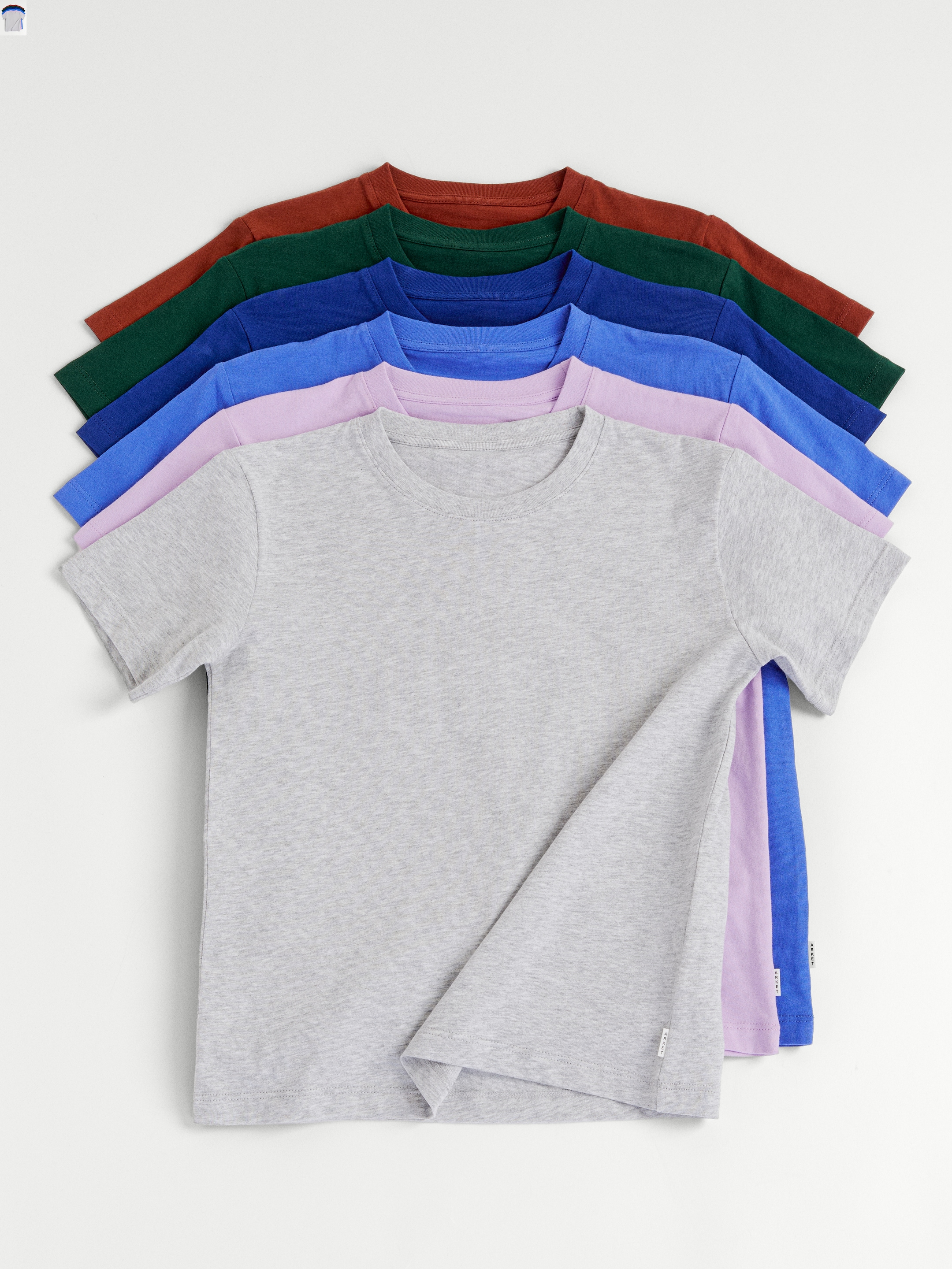 Crew-Neck T-Shirt Set of 3 - Lilac/Rust/Blue - Regular fit - Children - StillMedia/Environmental - 1