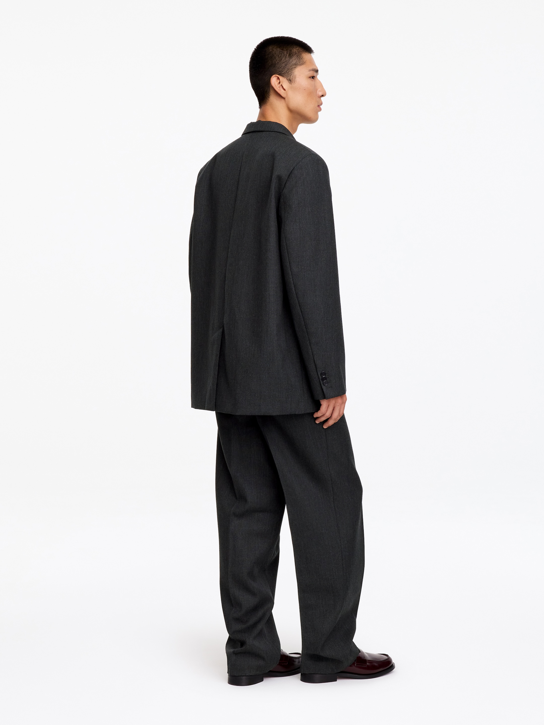 Blazer in lana - Grigio scuro - Relaxed fit - men - StillMedia/Lookbook - 3