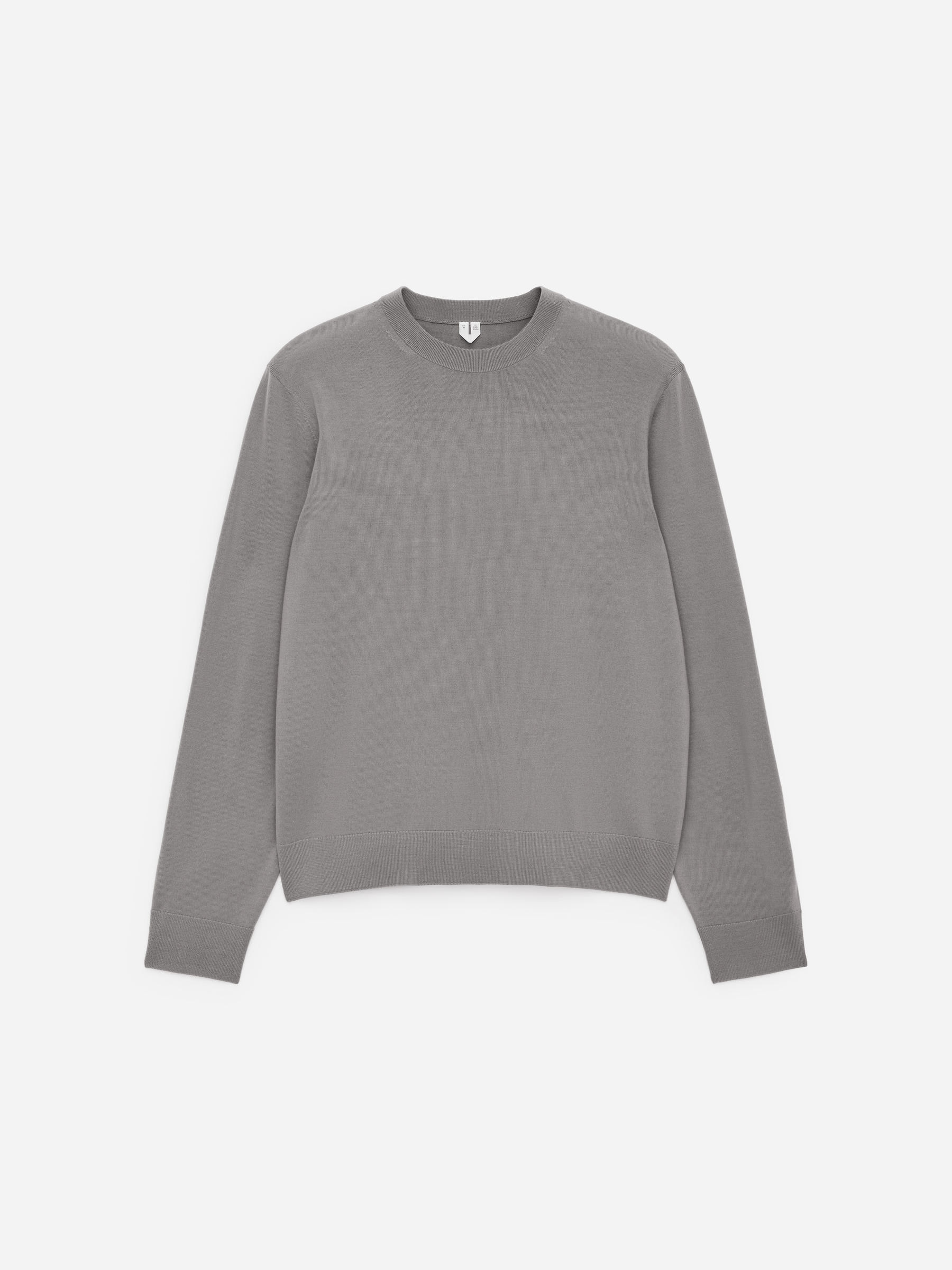 Pull en laine mérinos en maille fine - Taupe - Regular fit - Homme - StillMedia/DescriptiveStillLife - 1