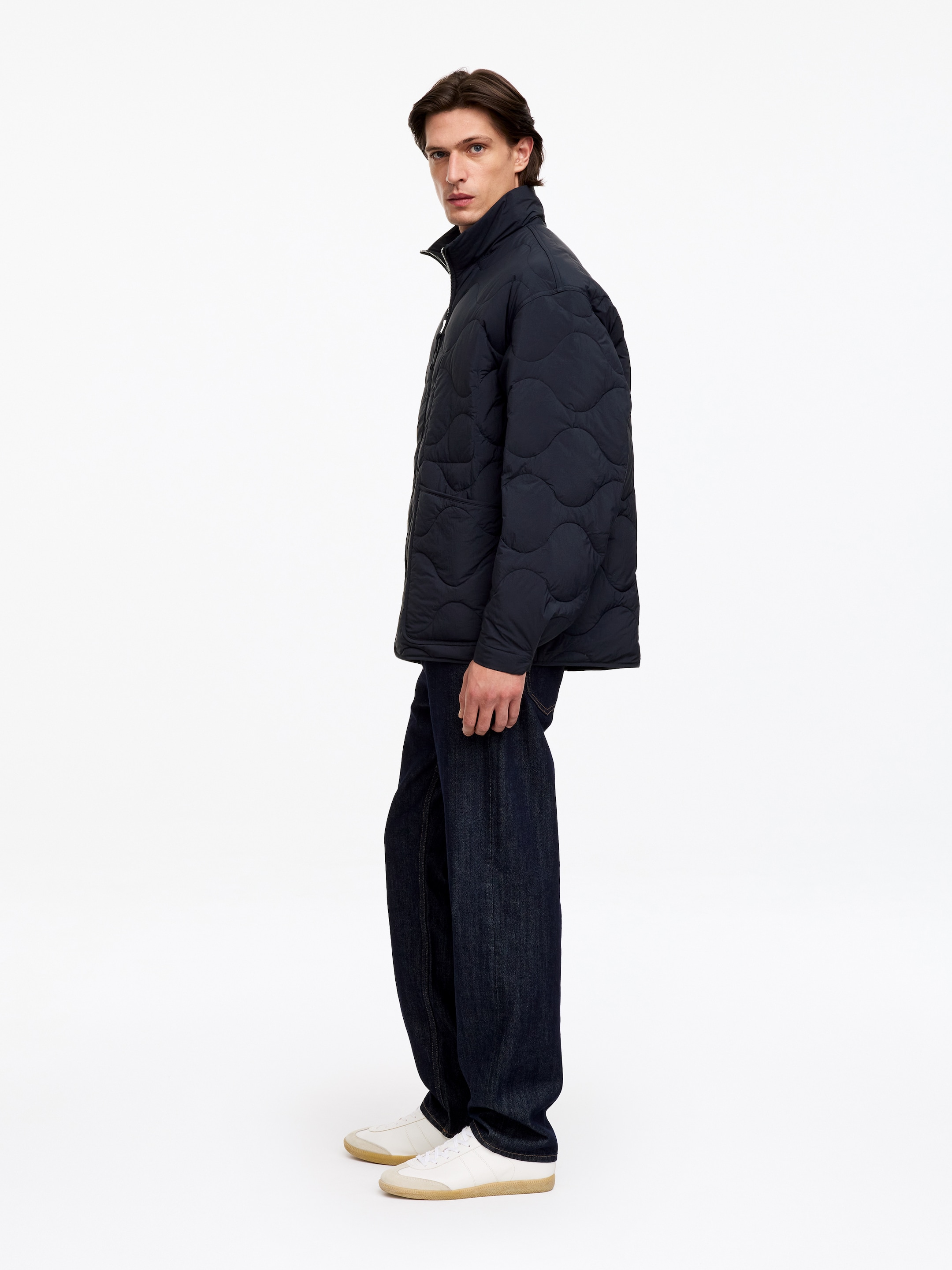 Gesteppte Daunenjacke - Dunkles Marineblau - Relaxed Fit - men - StillMedia/Lookbook - 2