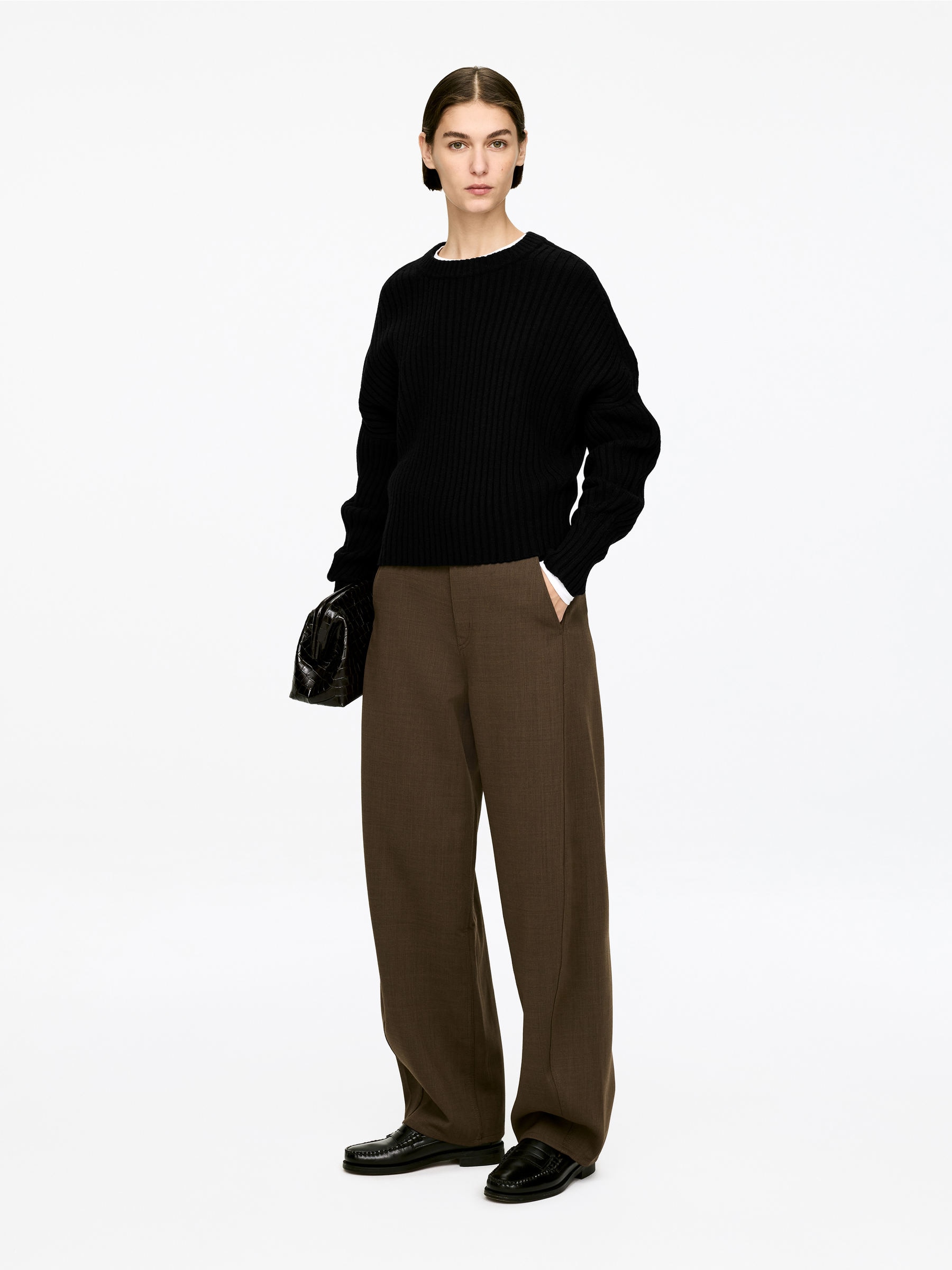 Zip-Detail Wool Jumper - Black - Regular fit - Women - StillMedia/Lookbook - 5