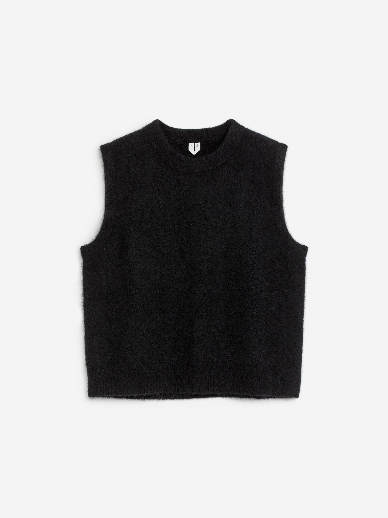 Alpaca-Wool Blend Vest - Black/Blue - 2