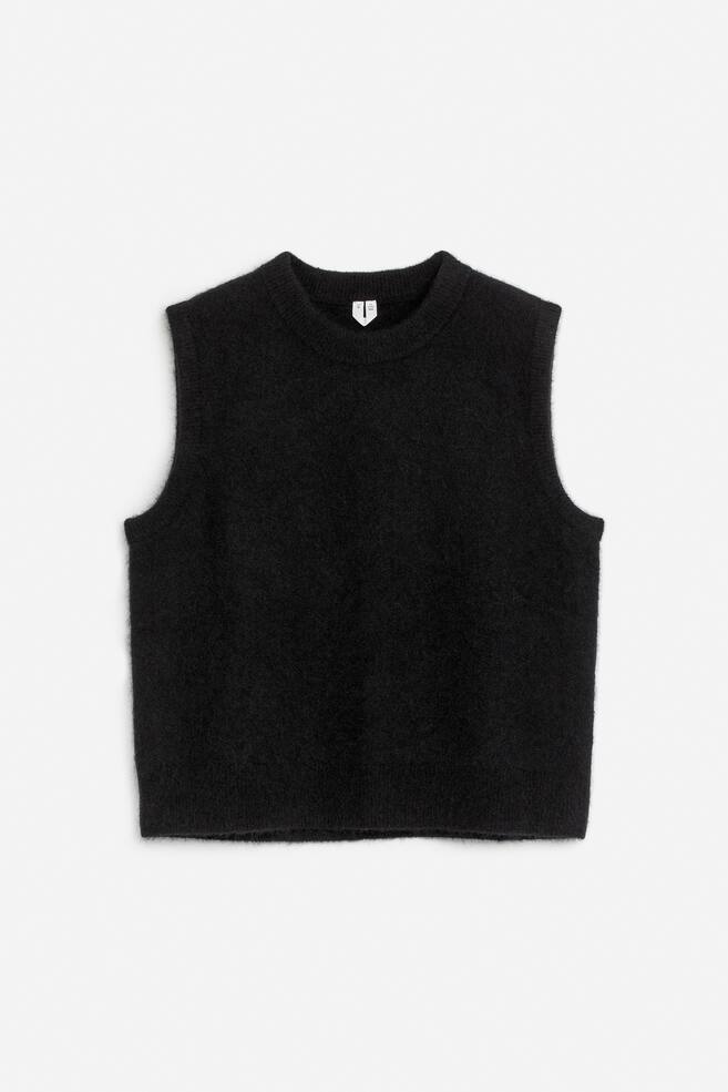 Vestă din amestec de lână și alpaca - Negru - 1