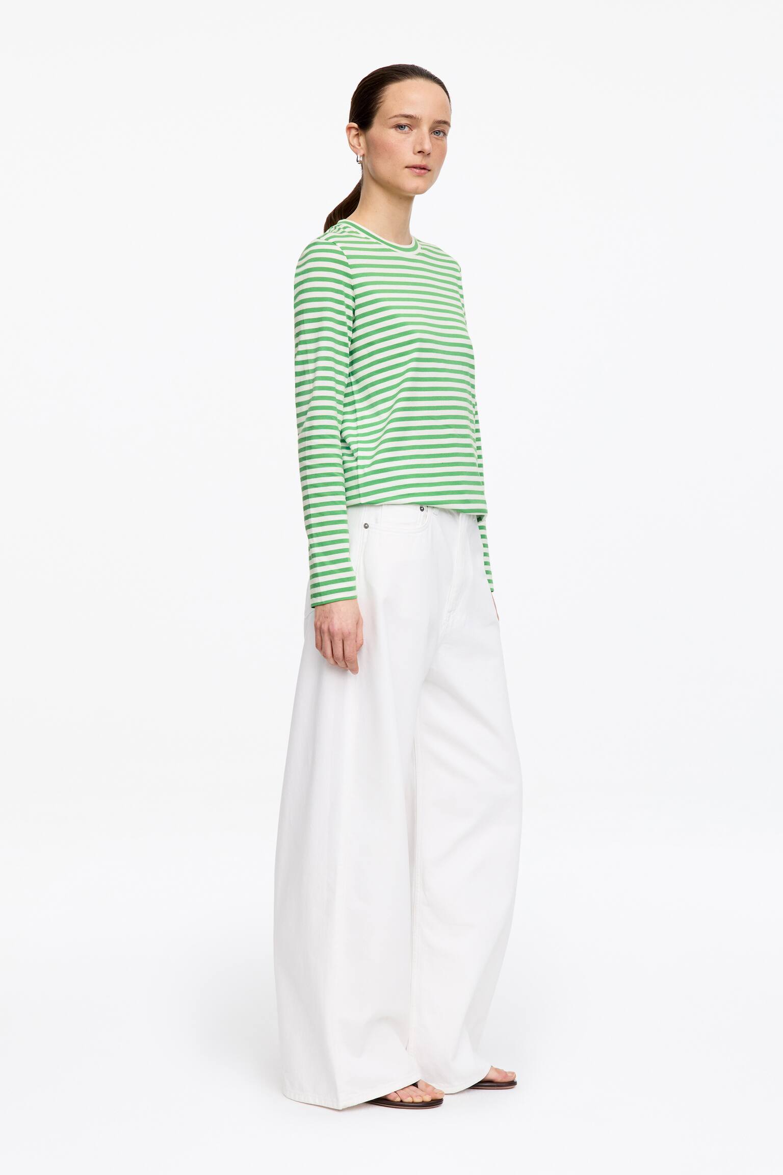 T-shirt de manga comprida IRIS - Branco/verde/Branco/Cinzento/Castanho/Azul claro/Branco/Preto/Branco sujo/preto/Branco sujo/Cor-de-rosa - 3