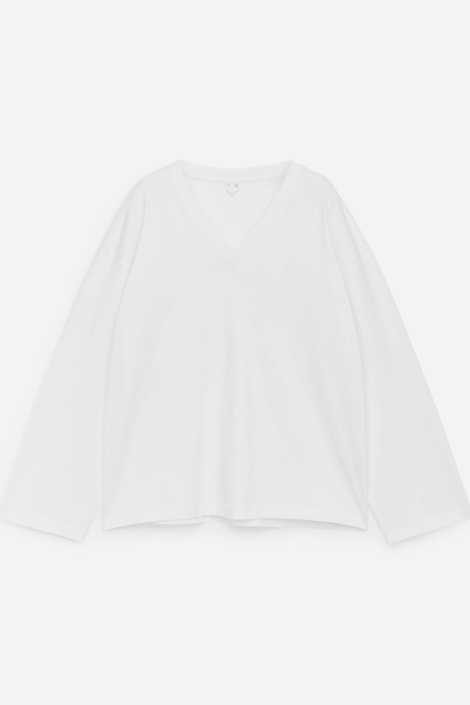 T-shirt met V-hals - Wit/Lichtroze/Zwart - 2