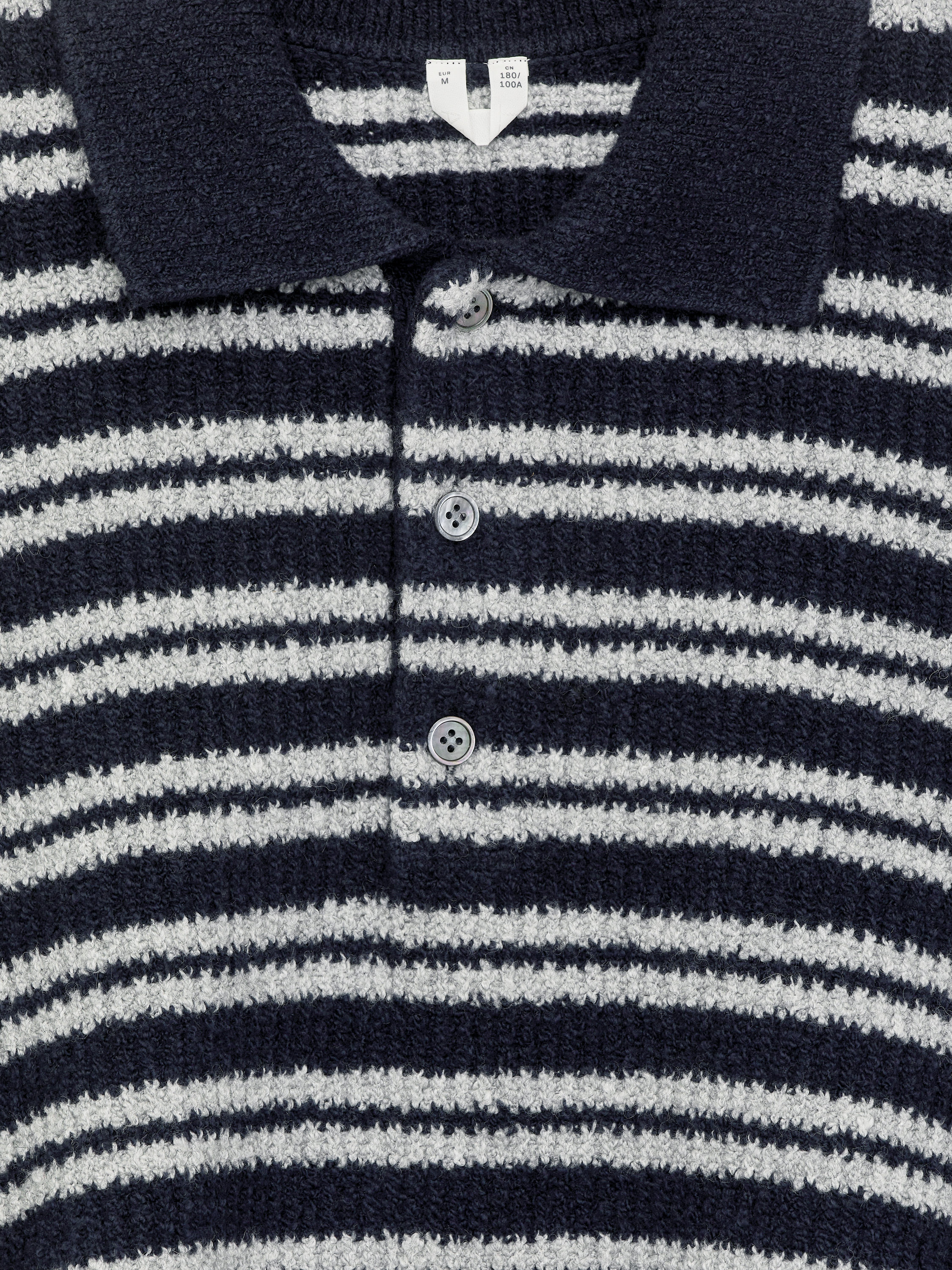 Knitted Polo Jumper - Dark Blue/Off White - Regular fit - Men - StillMedia/DescriptiveDetail - 2