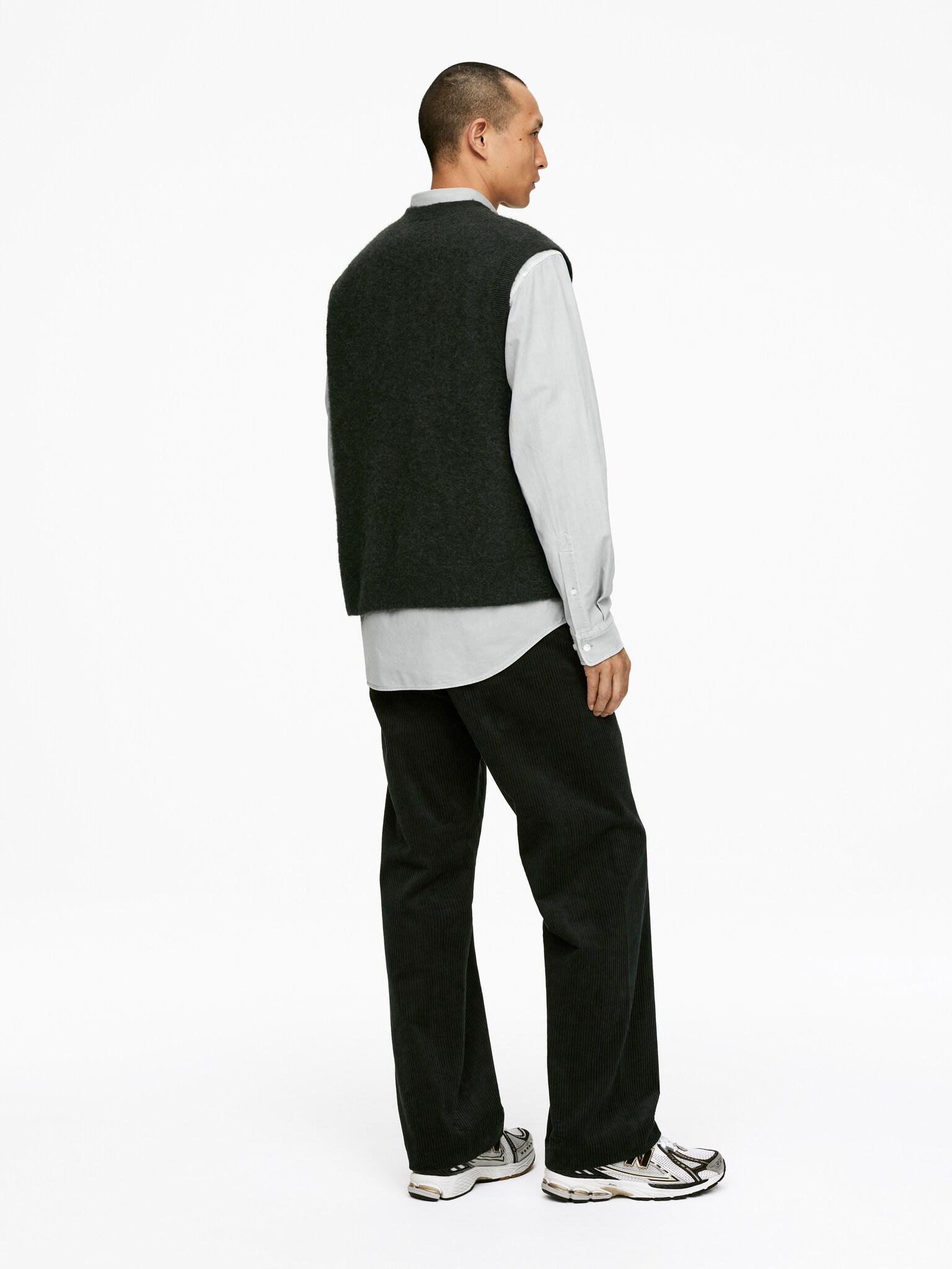 Gilet en mélange de laine et d'alpaga - Vert foncé/Bordeaux/Bleu foncé - 6
