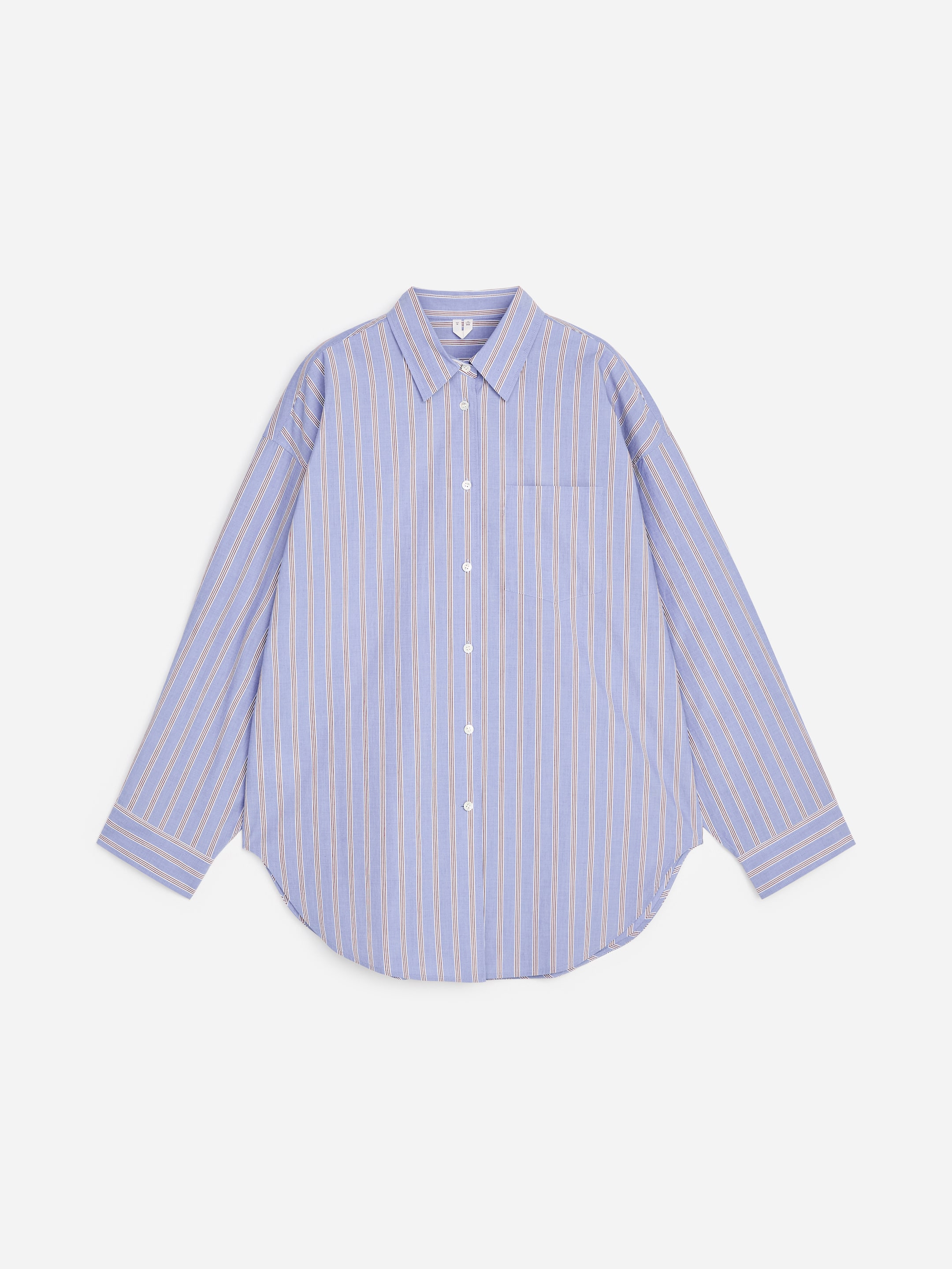 Oversized Batwing Shirt-Blue-18970