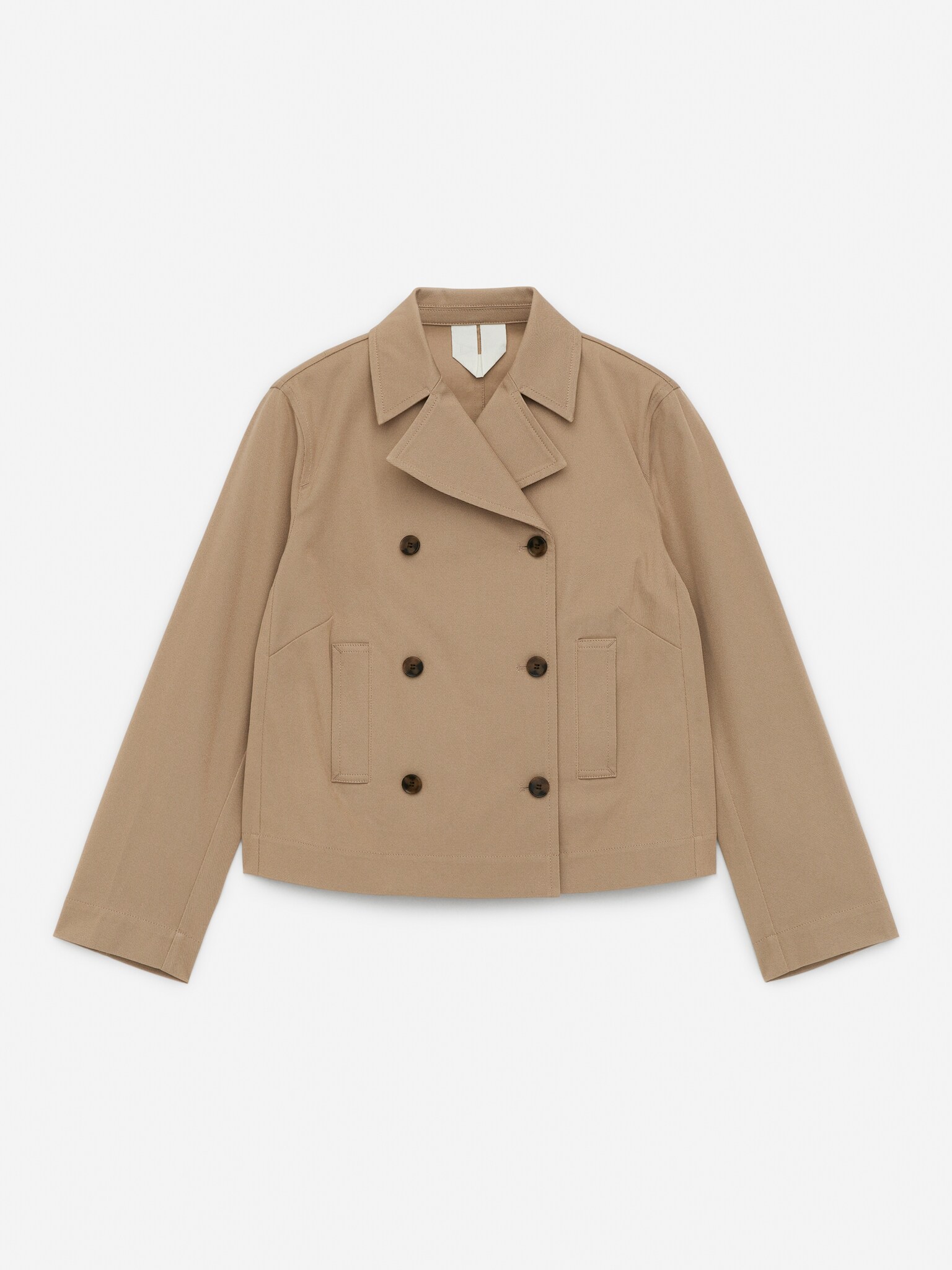 Blazer croisé en coton - Beige