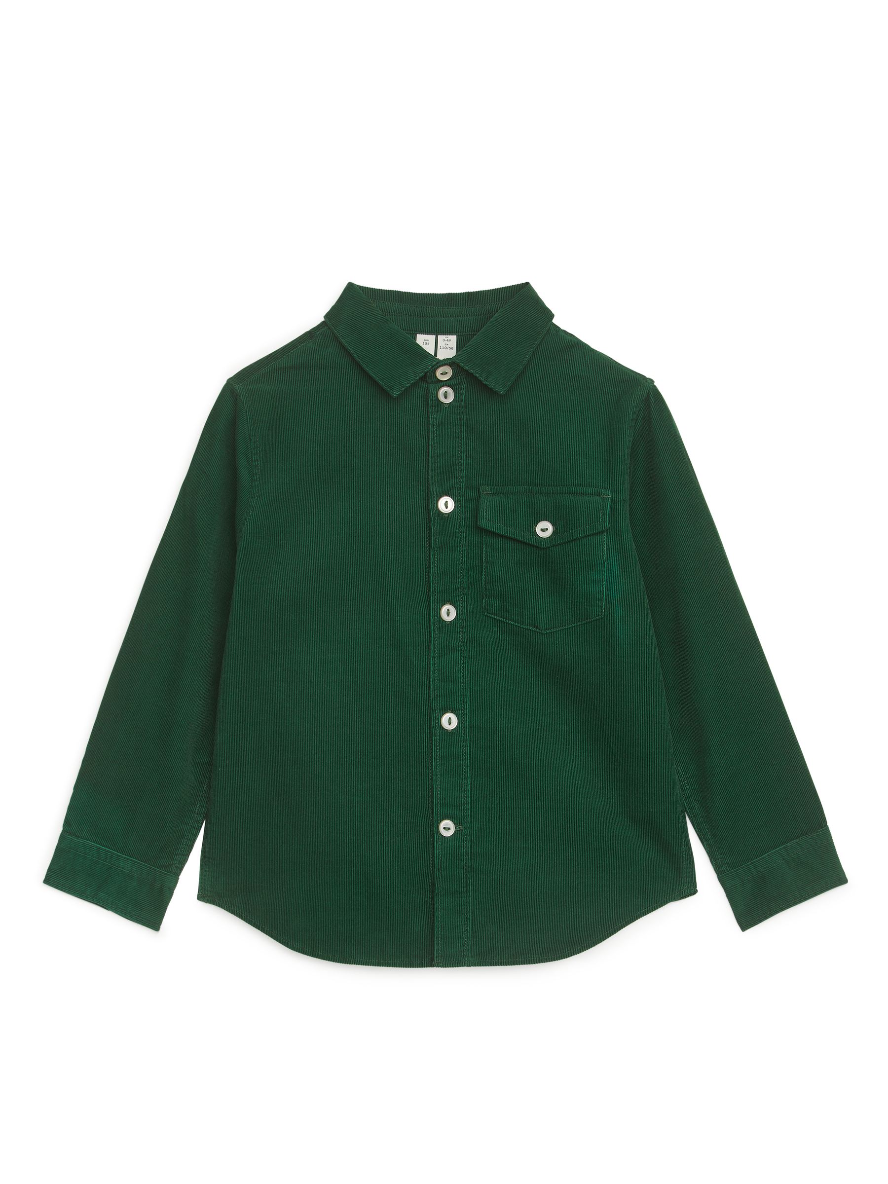 Corduroy Shirt - Dark Green - Children - StillMedia/DescriptiveStillLife - 1