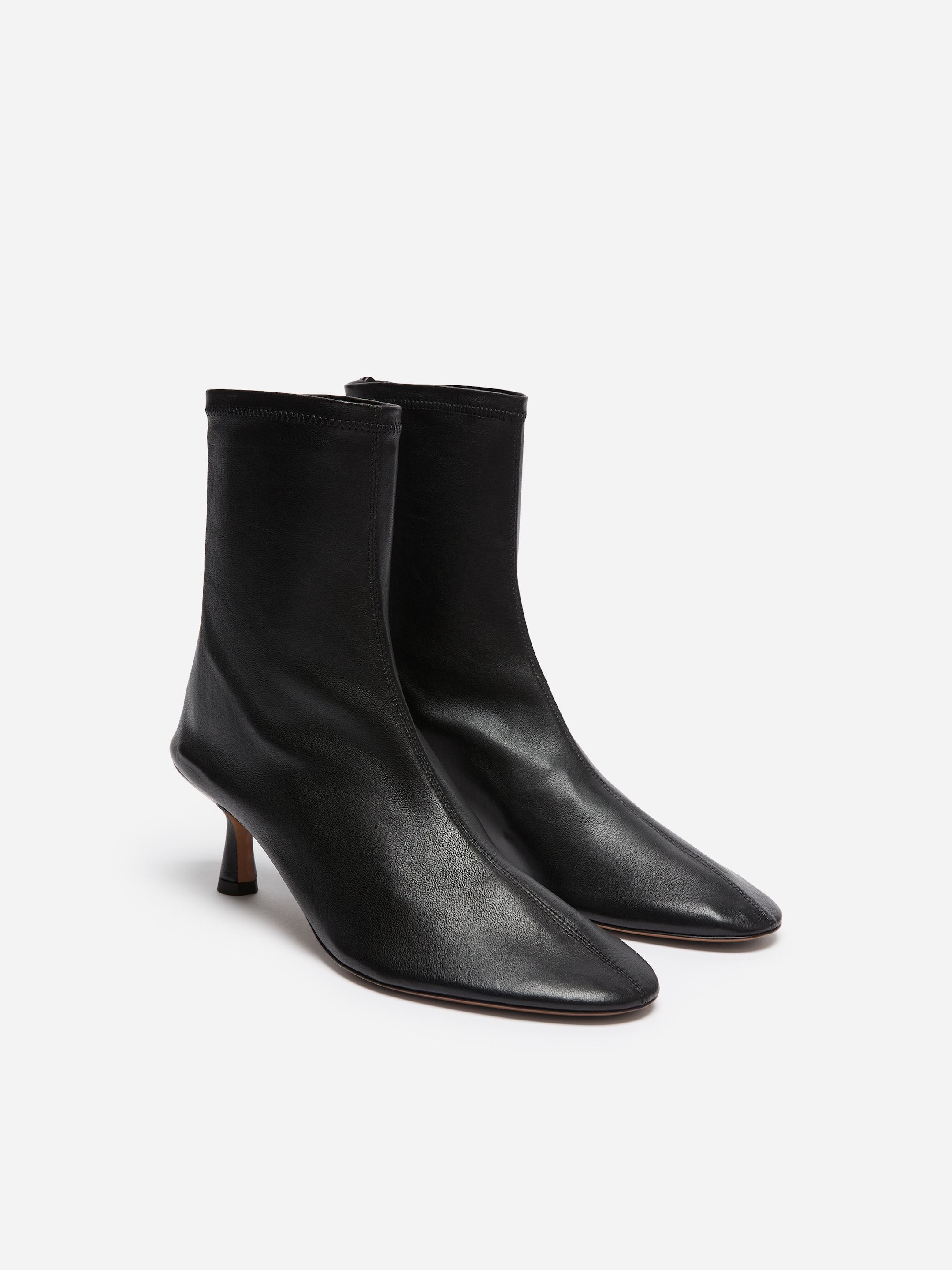 Leather Sock Boots - Black - women - StillMedia/DescriptiveStillLife - 4