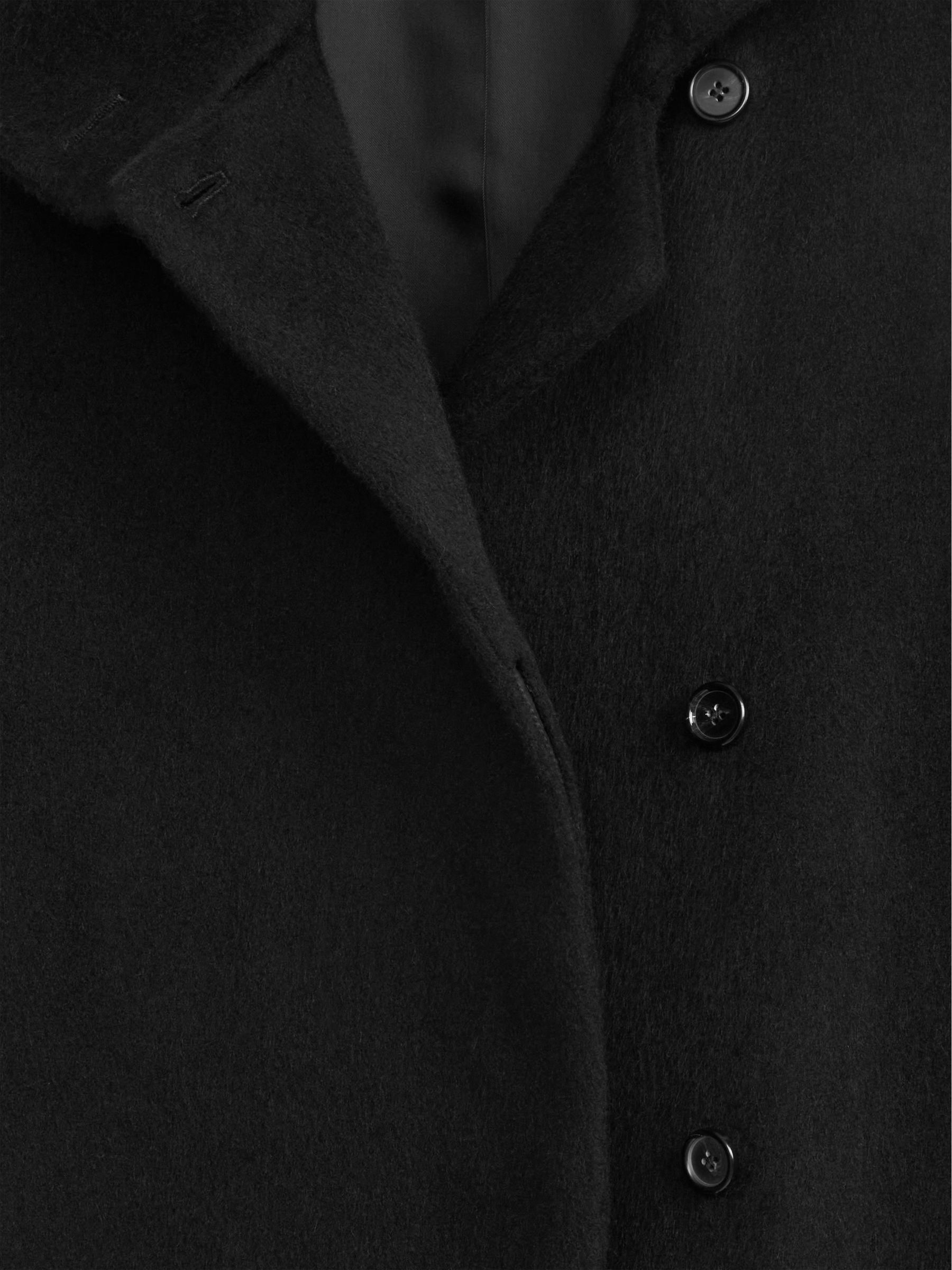 Fuzzy Wool-Blend Jacket - Black - Loose fit - Women - StillMedia/DescriptiveStillLife - 1