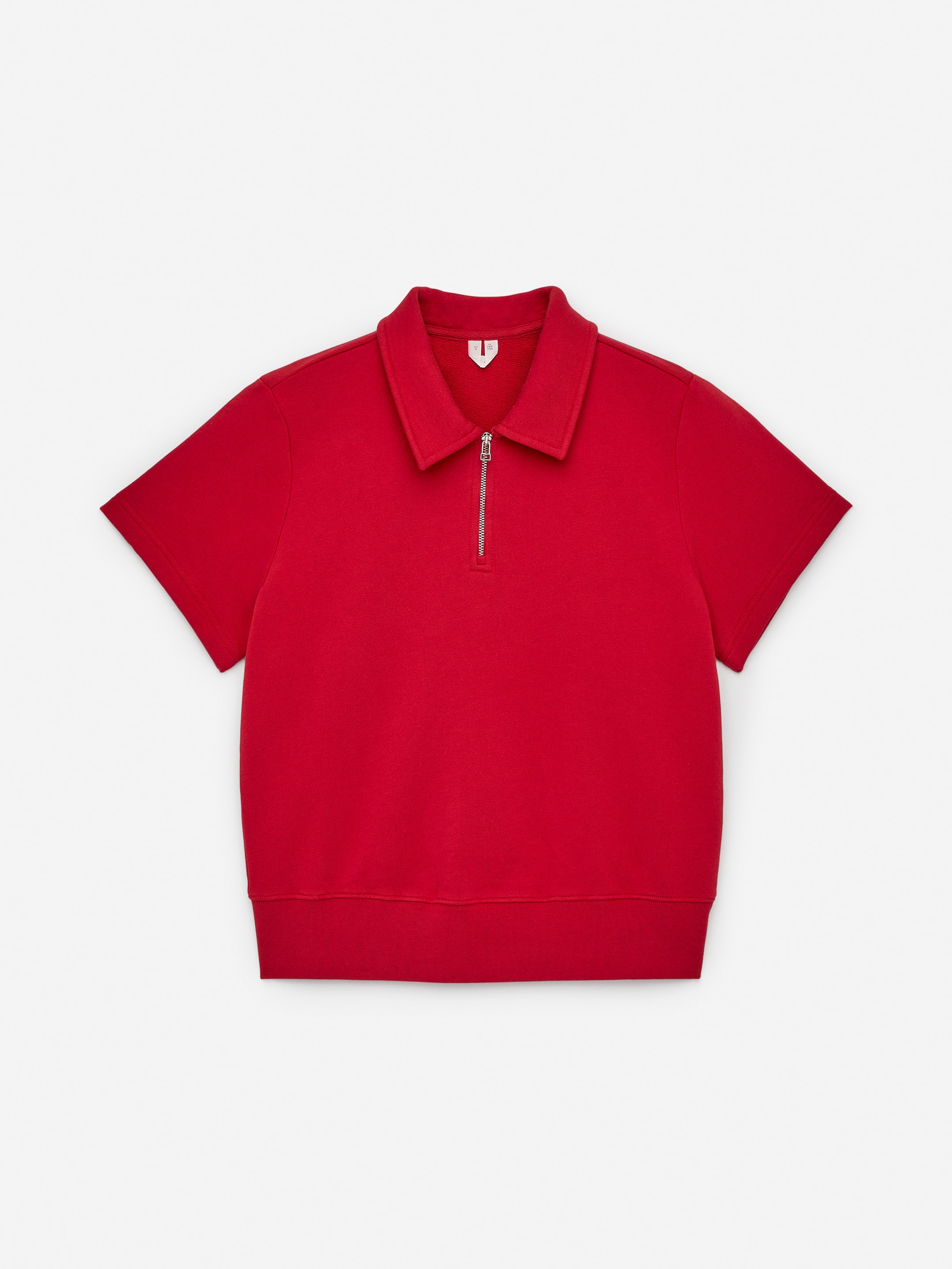 Half-Zip Terry Top-#C1002F-15070