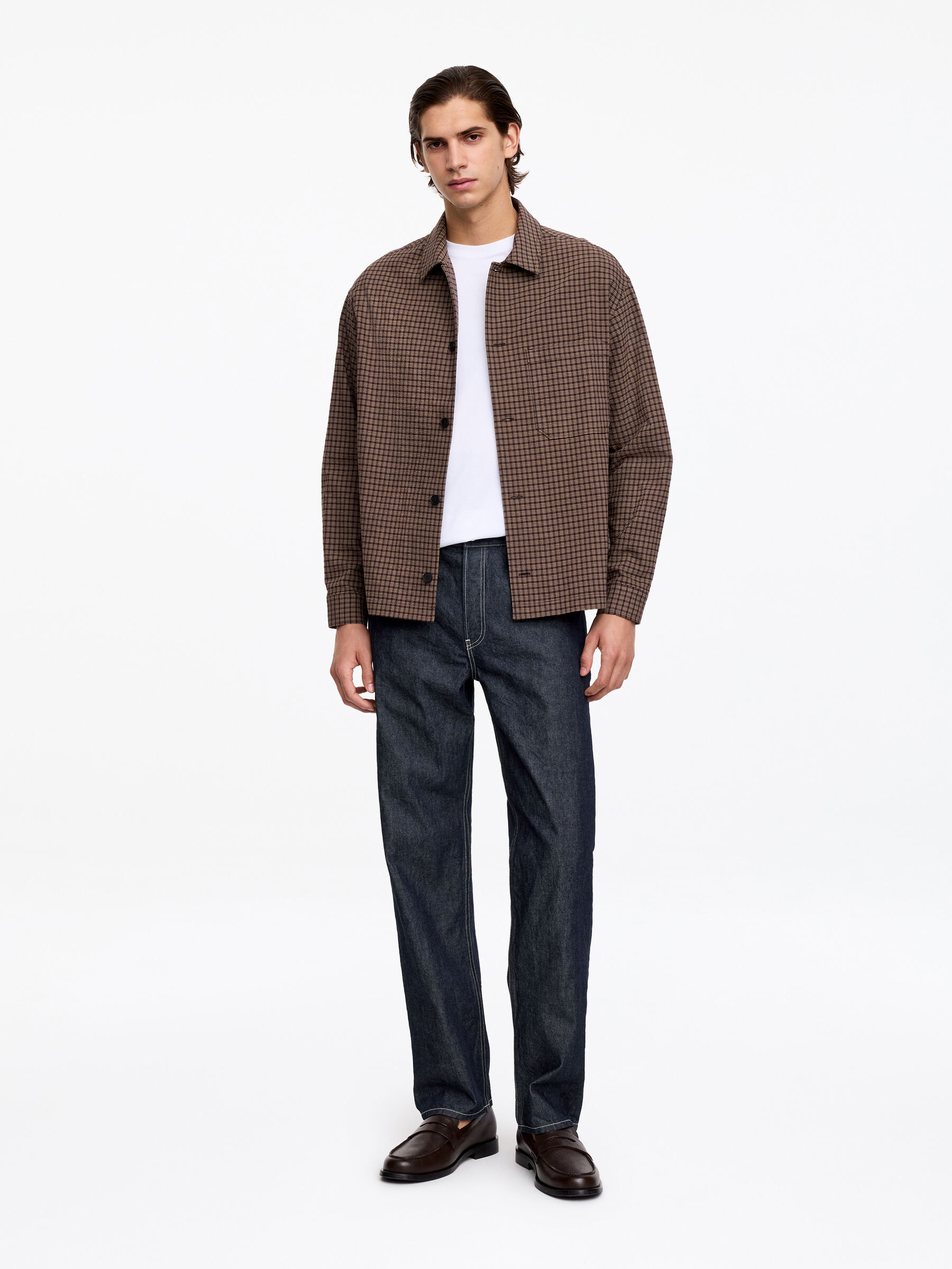 OCEAN Loose Lightweight Jeans-#2E3036-19462