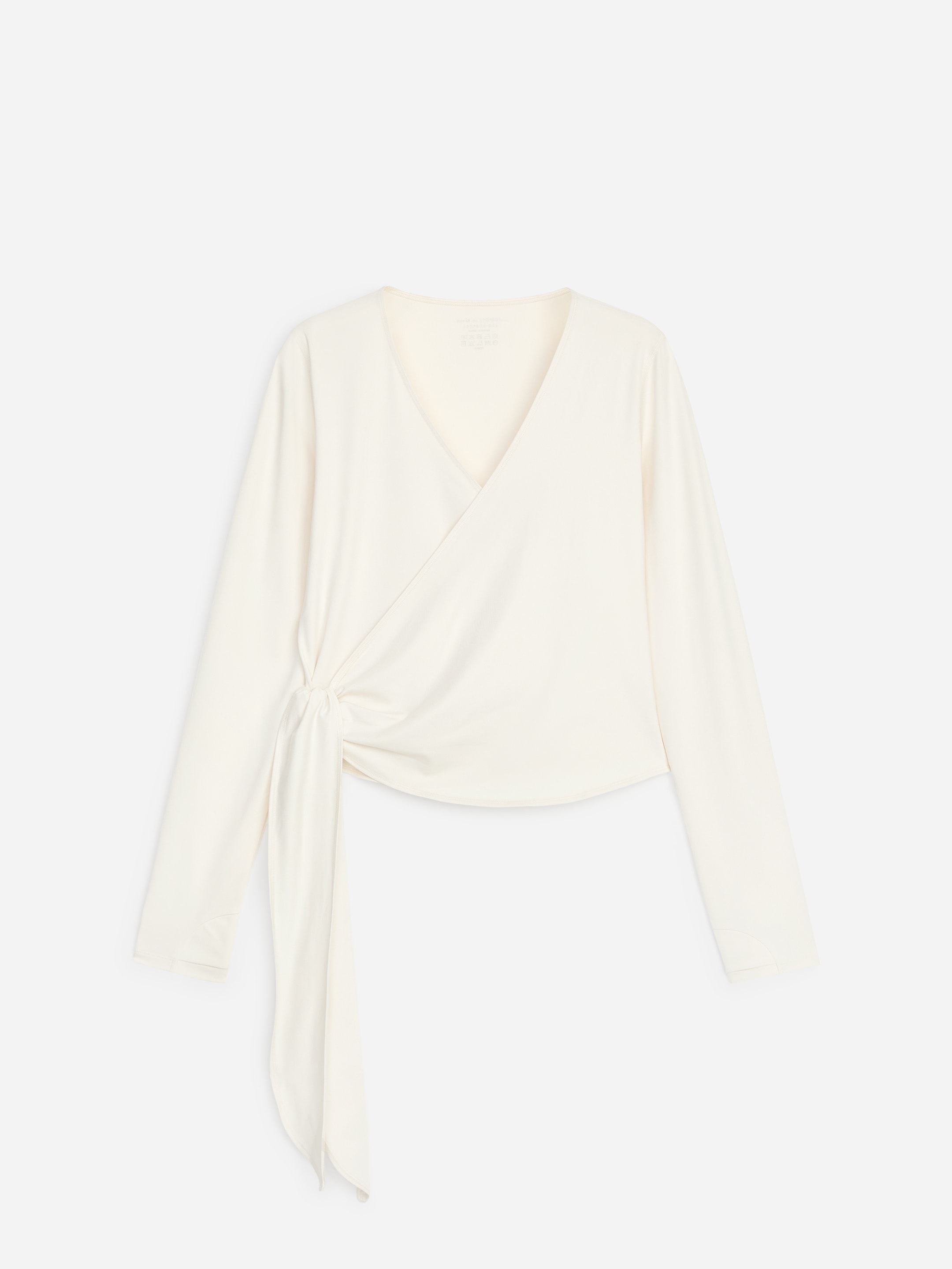 Wrap training top - Off-white - Slim fit - women - StillMedia/DescriptiveStillLife - 1