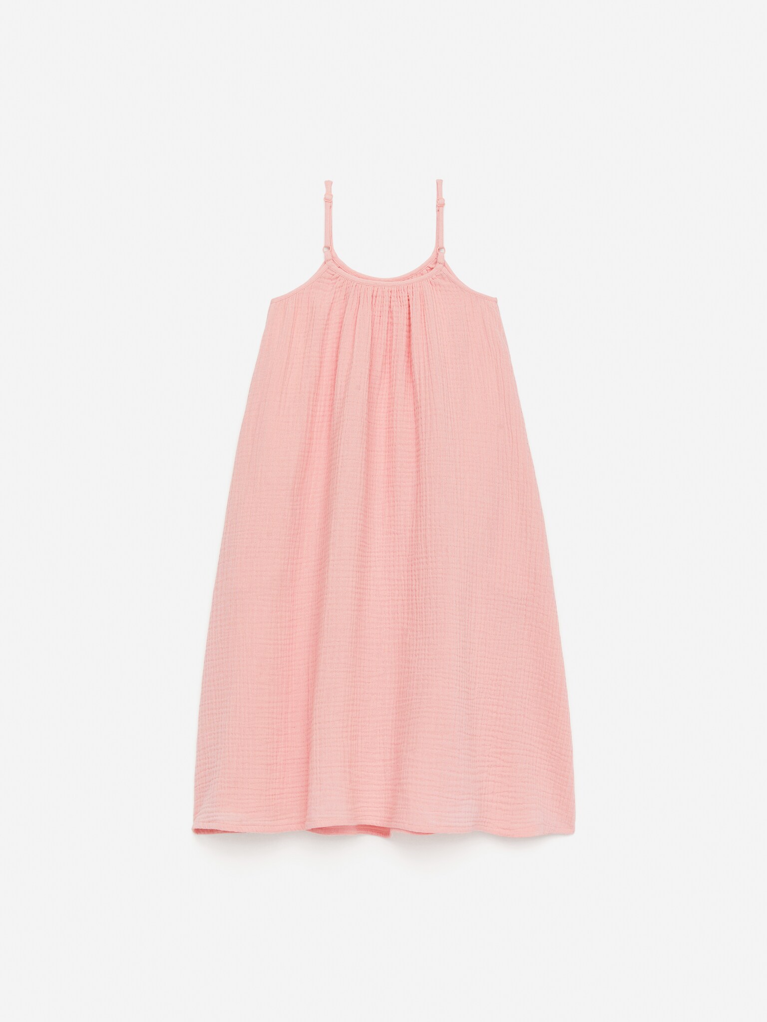 Muslin Strap Dress - Pink/Blue - 2