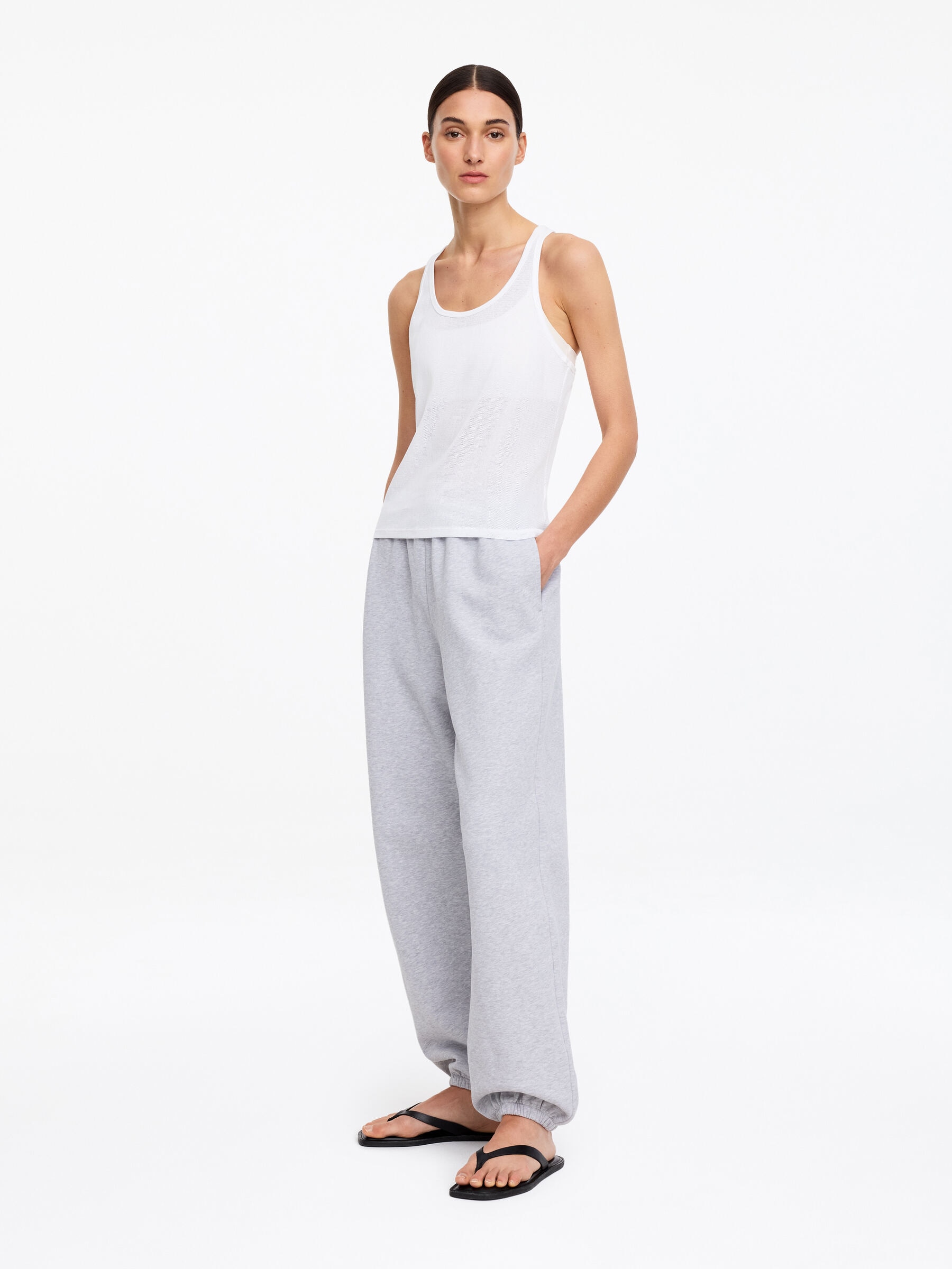 Mesh tank top - White - Regular fit - Women - StillMedia/Lookbook - 5