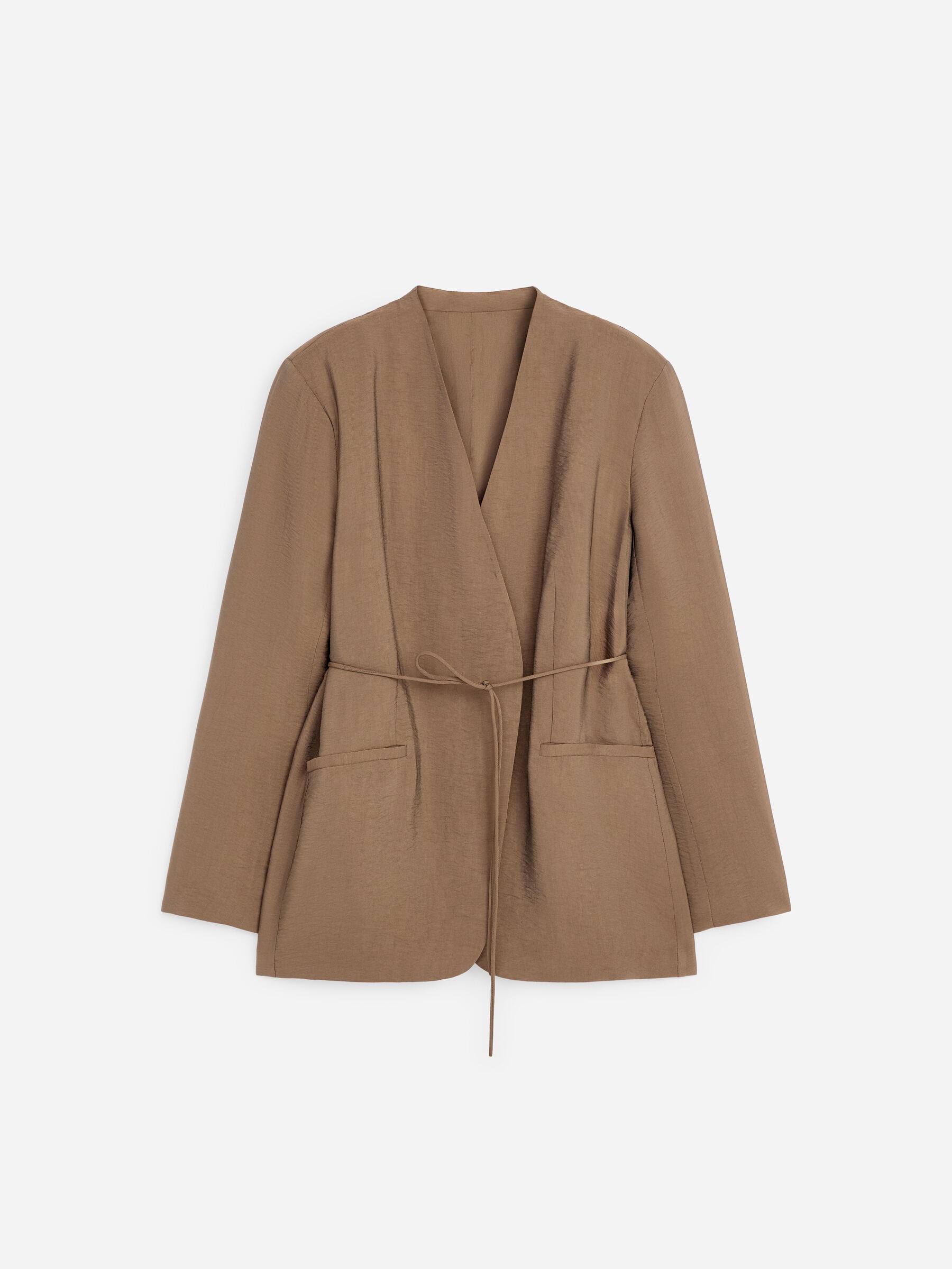 Wrap Blazer - Dark Mole - Regular fit - Women - StillMedia/DescriptiveStillLife - 1