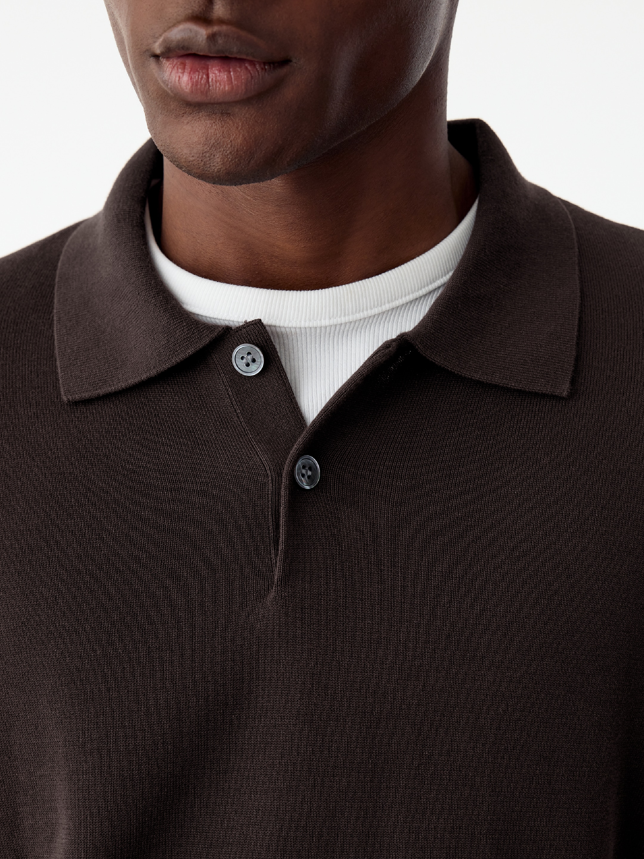 Cotton Polo Shirt - Dark Brown - Regular fit - men - StillMedia/Lookbook - 3
