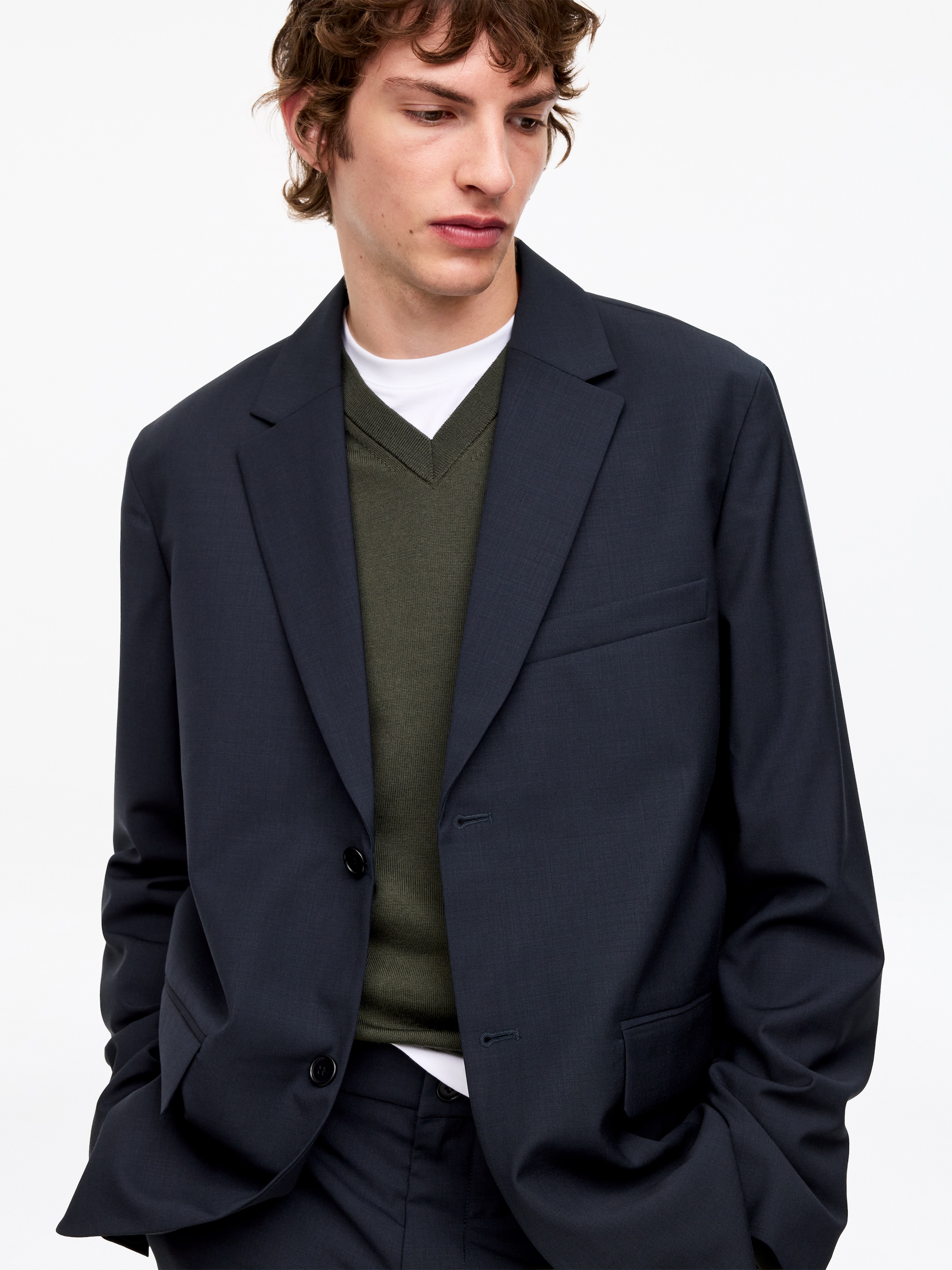 Lightweight Wool Blazer - Dark Blue - Regular fit - Men - StillMedia/Lookbook - 6