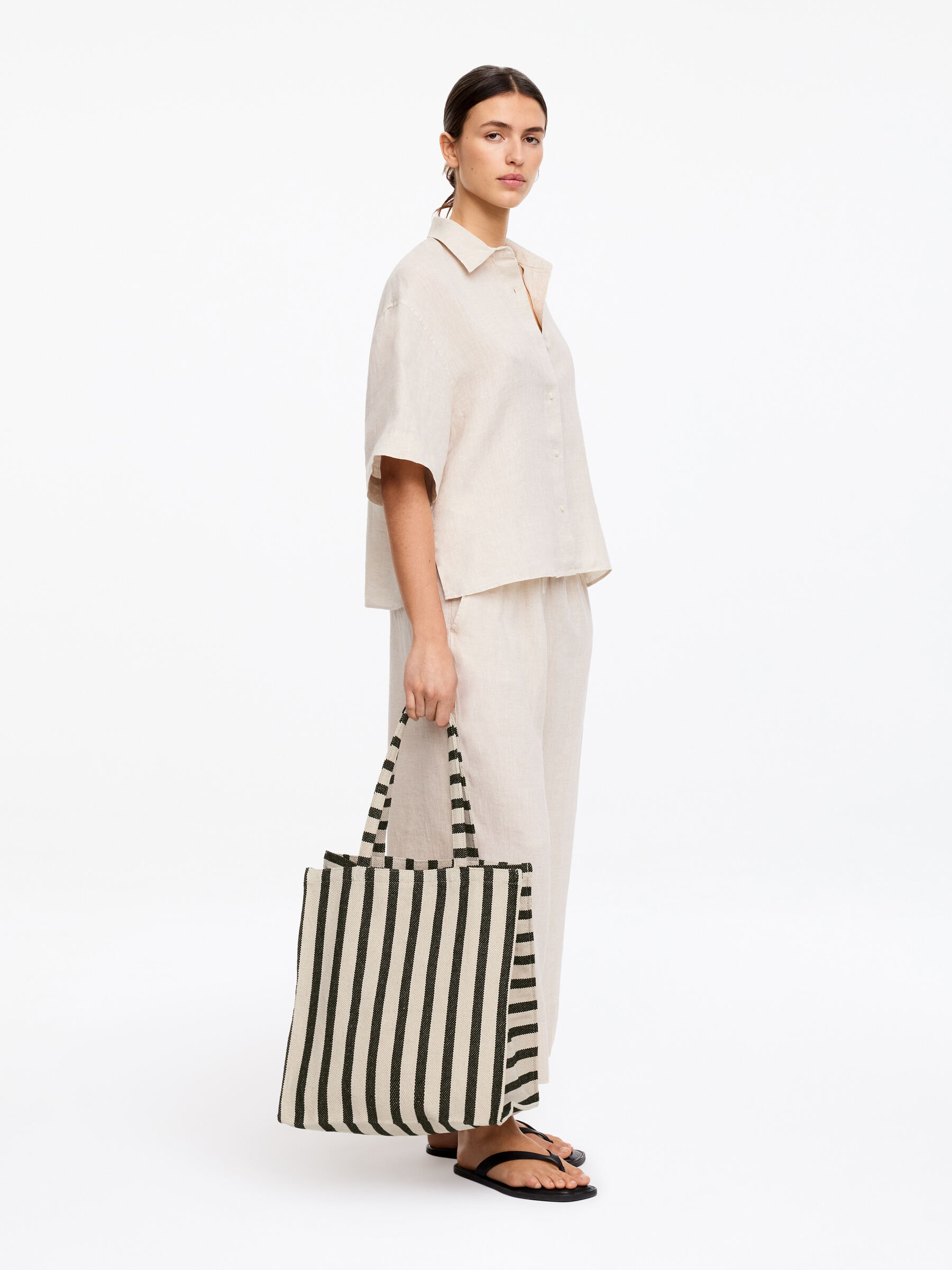 Sac fourre-tout en toile - Noir/blanc cassé - Maison et décoration - StillMedia/Lookbook - 4