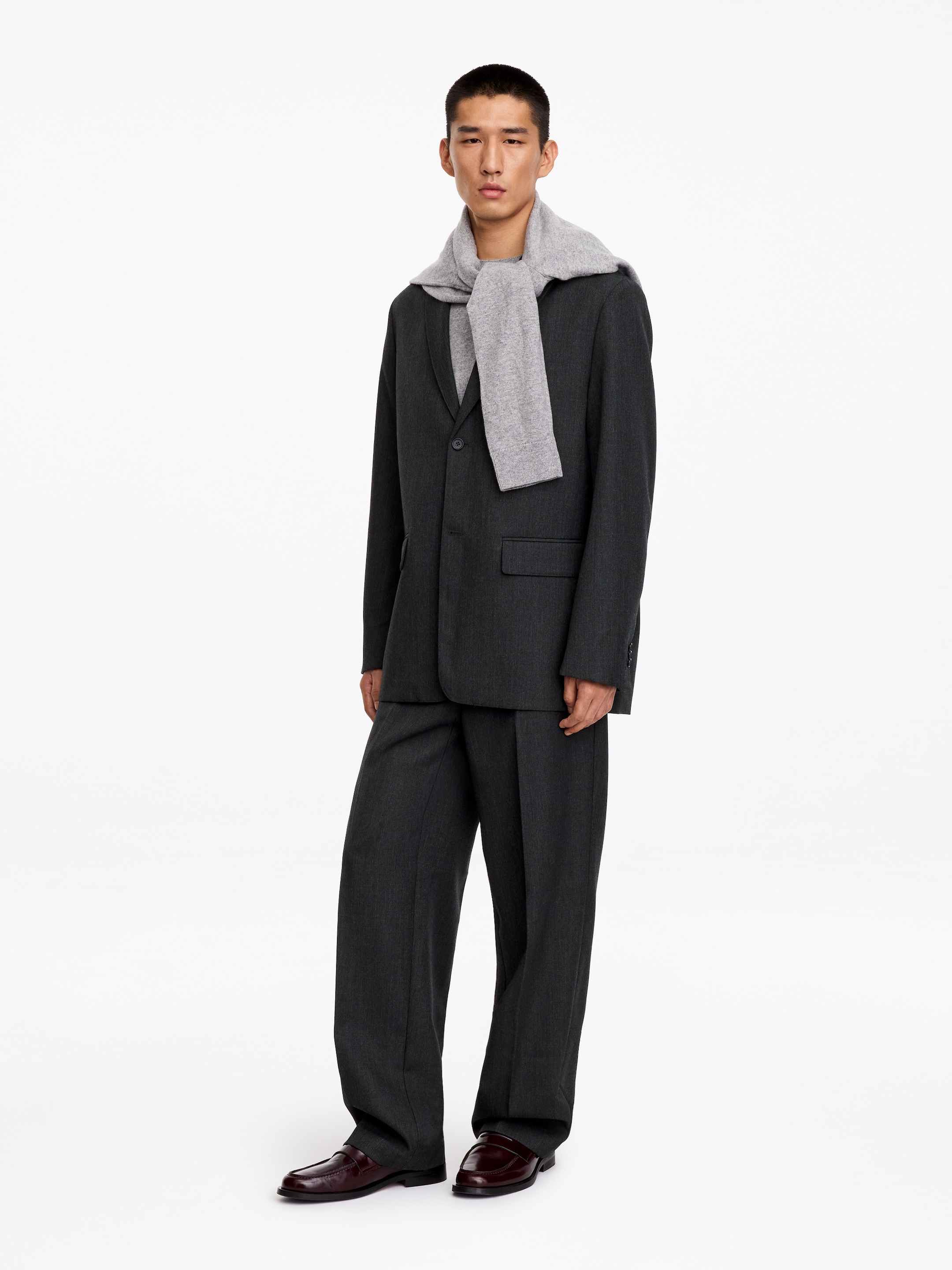 Blazer in lana - Grigio scuro - Relaxed fit - men - StillMedia/Lookbook - 4