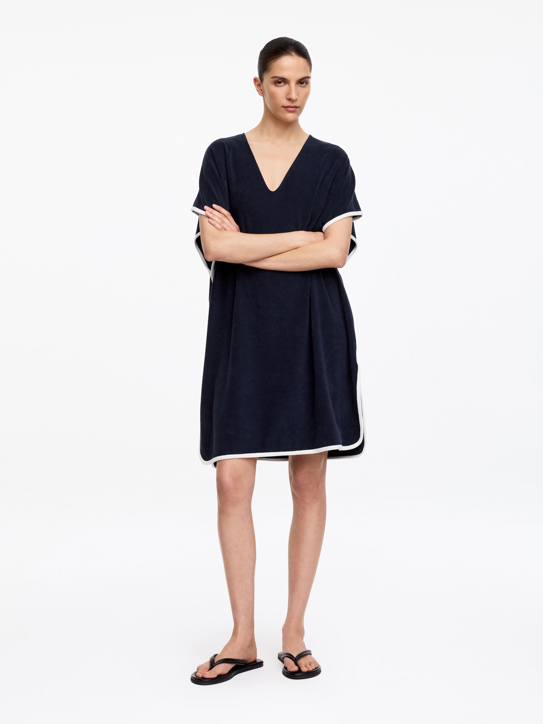 Towelling Beach Dress-#0A041F-19275