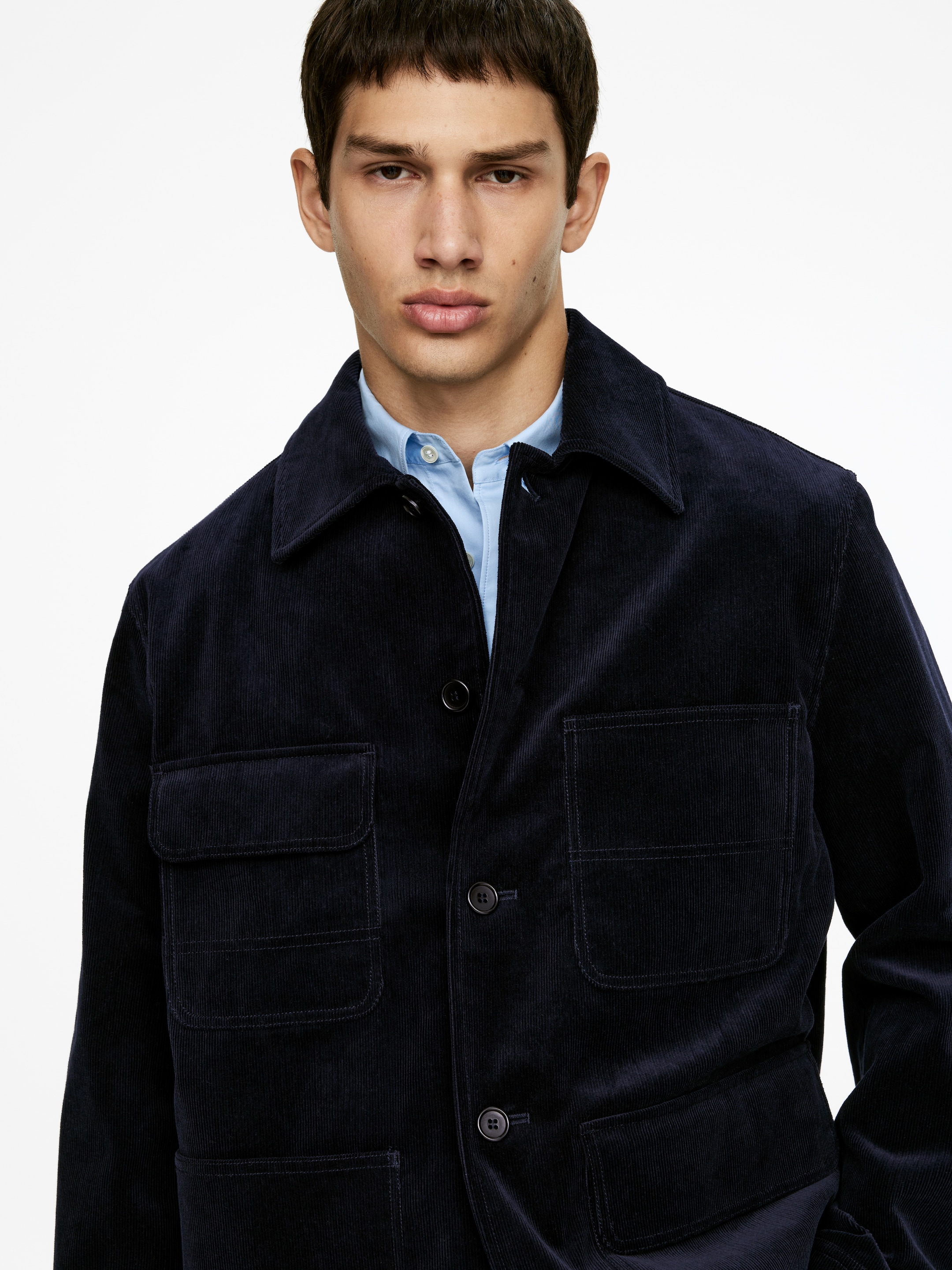 Agrandir l'image: Veste utilitaire en velours côtelé - Bleu foncé - HOMME | H&M BE 5