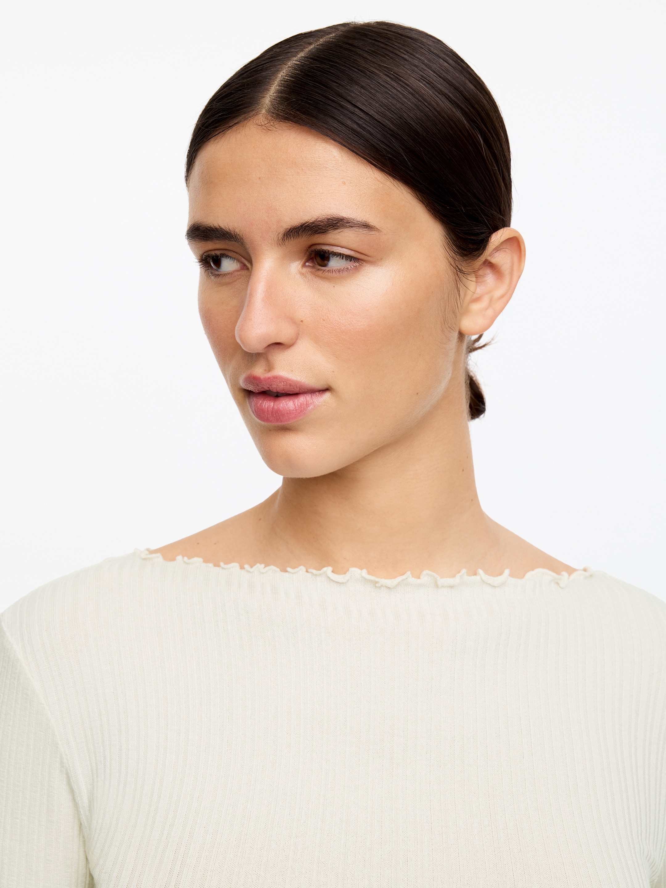Haut à col bateau - Blanc cassé - Regular fit - Femme - StillMedia/Lookbook - 3