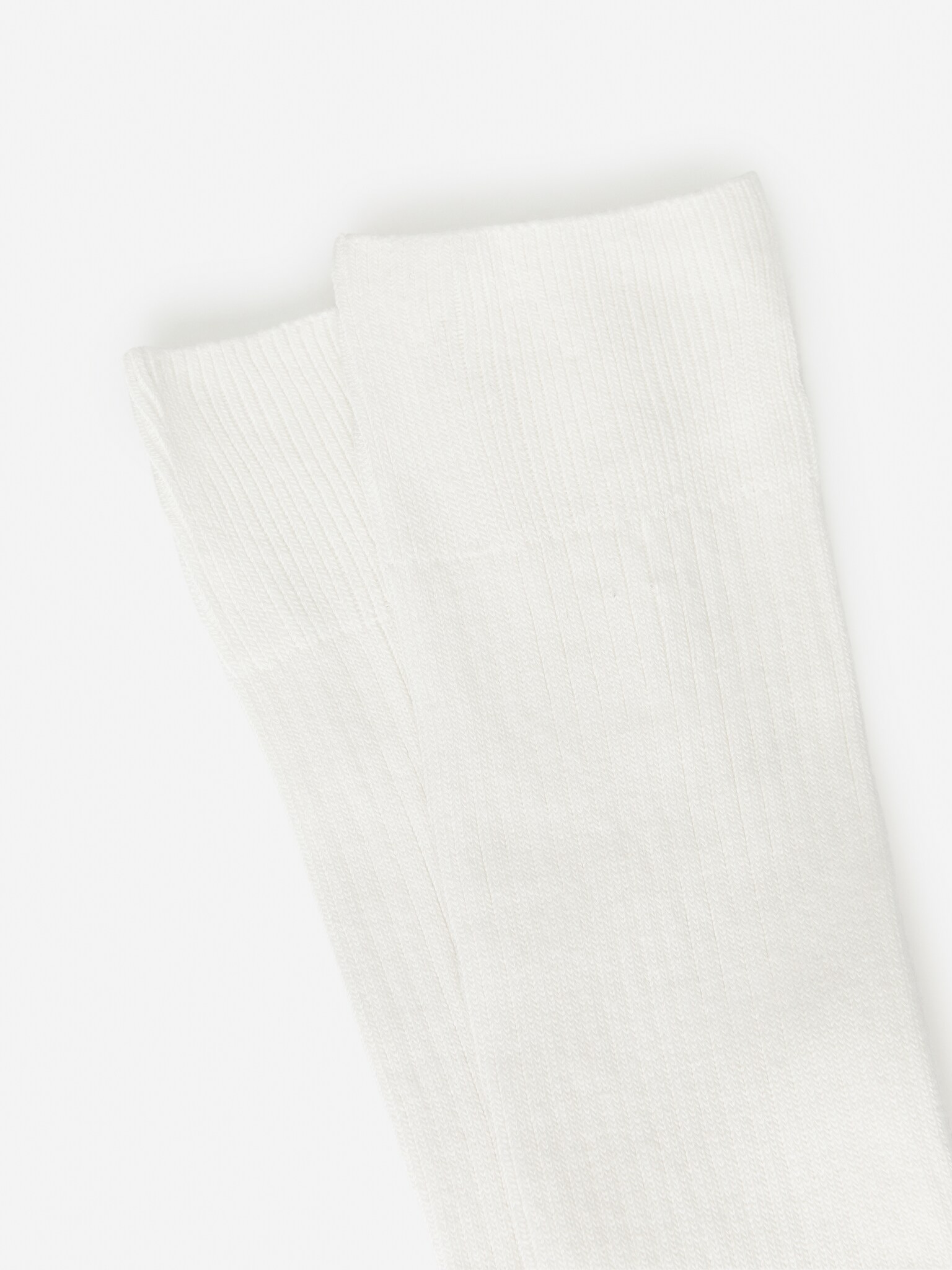Supima Cotton Rib Socks - Biały - 2