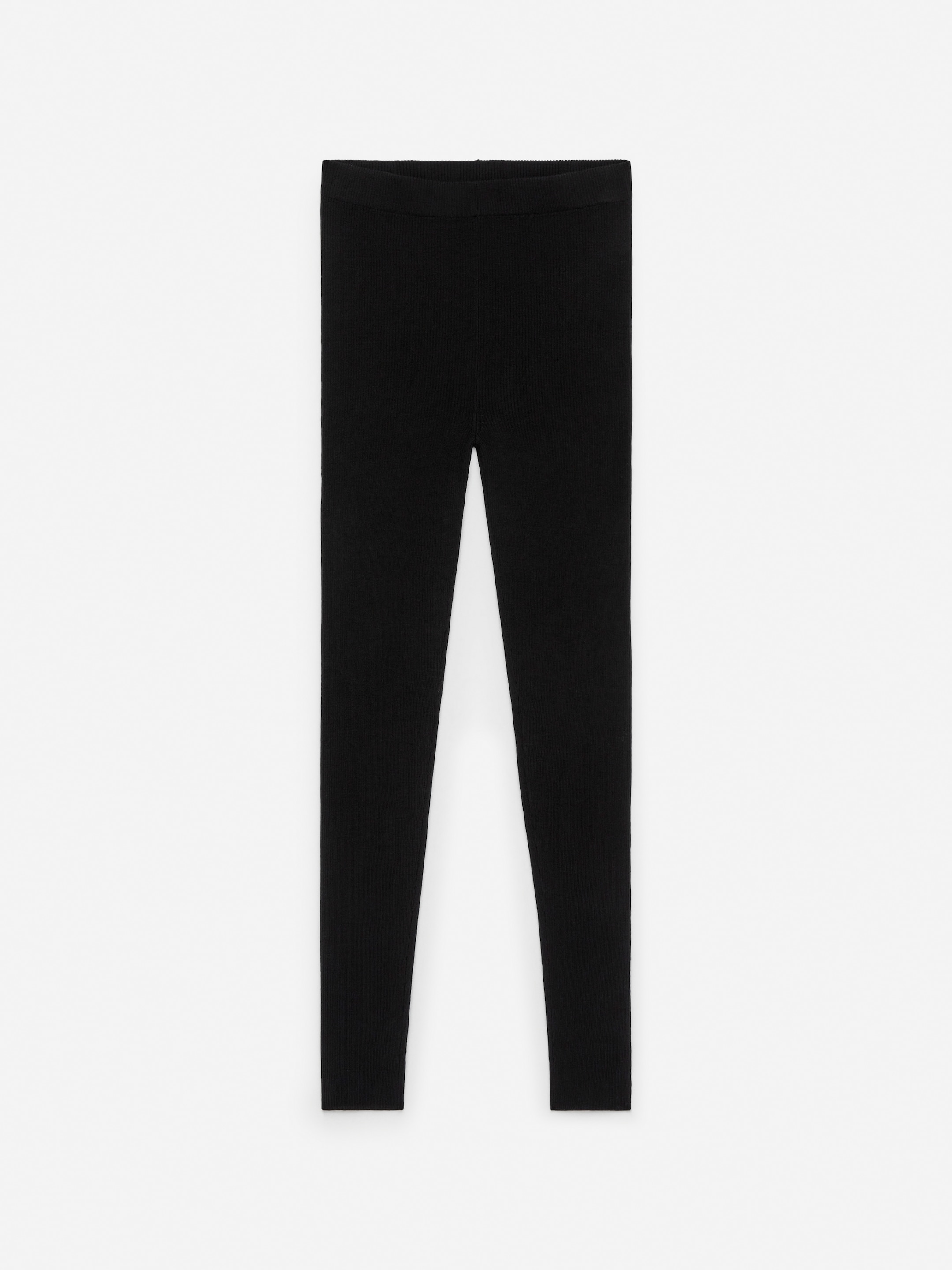 Se større billede: Ribbede leggings i merinoblend - Sort - DAME | H&M DK 5